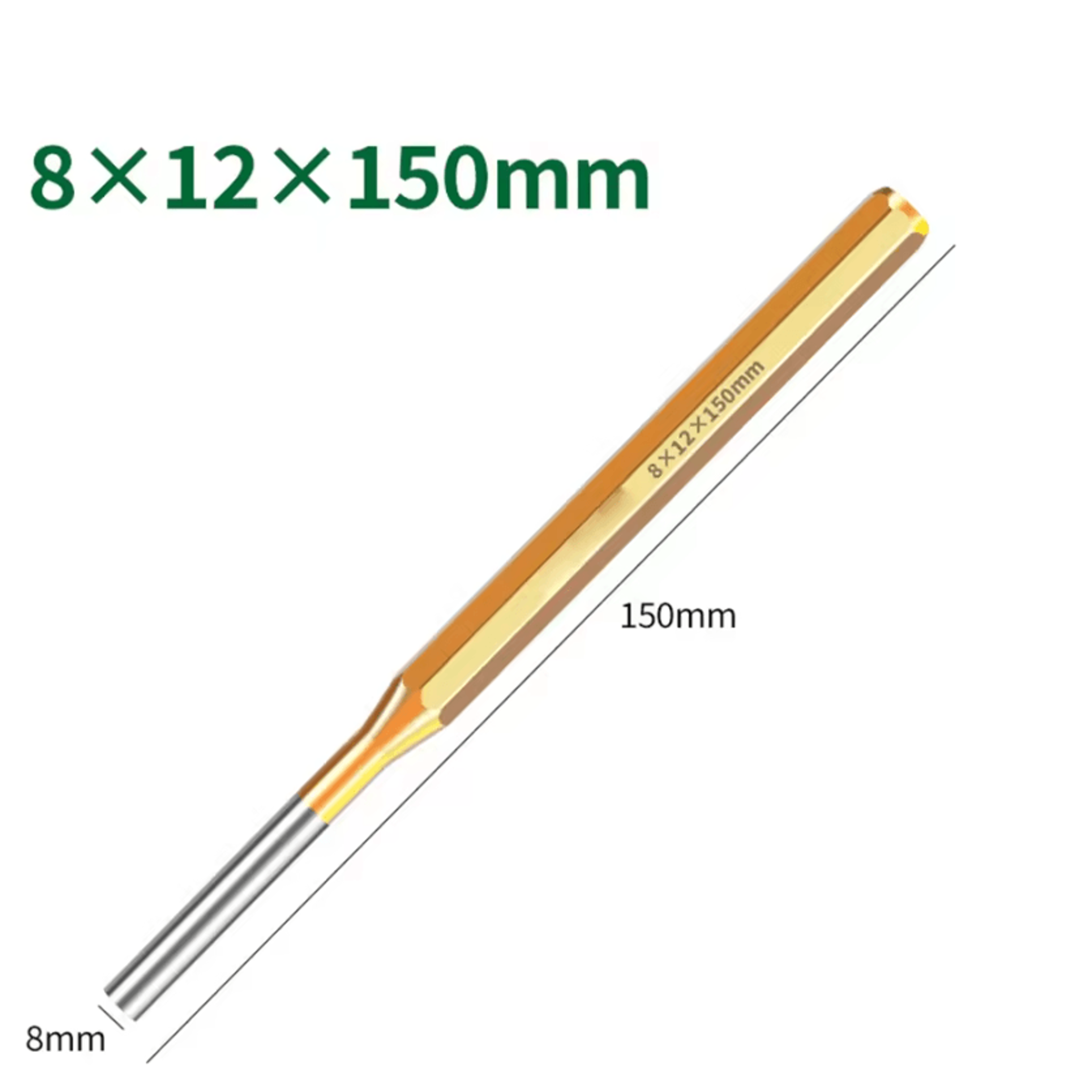 Heavy Duty Brass Pin Punch Set With Roll Pin Remover For Machinery And Auto Repair 8
