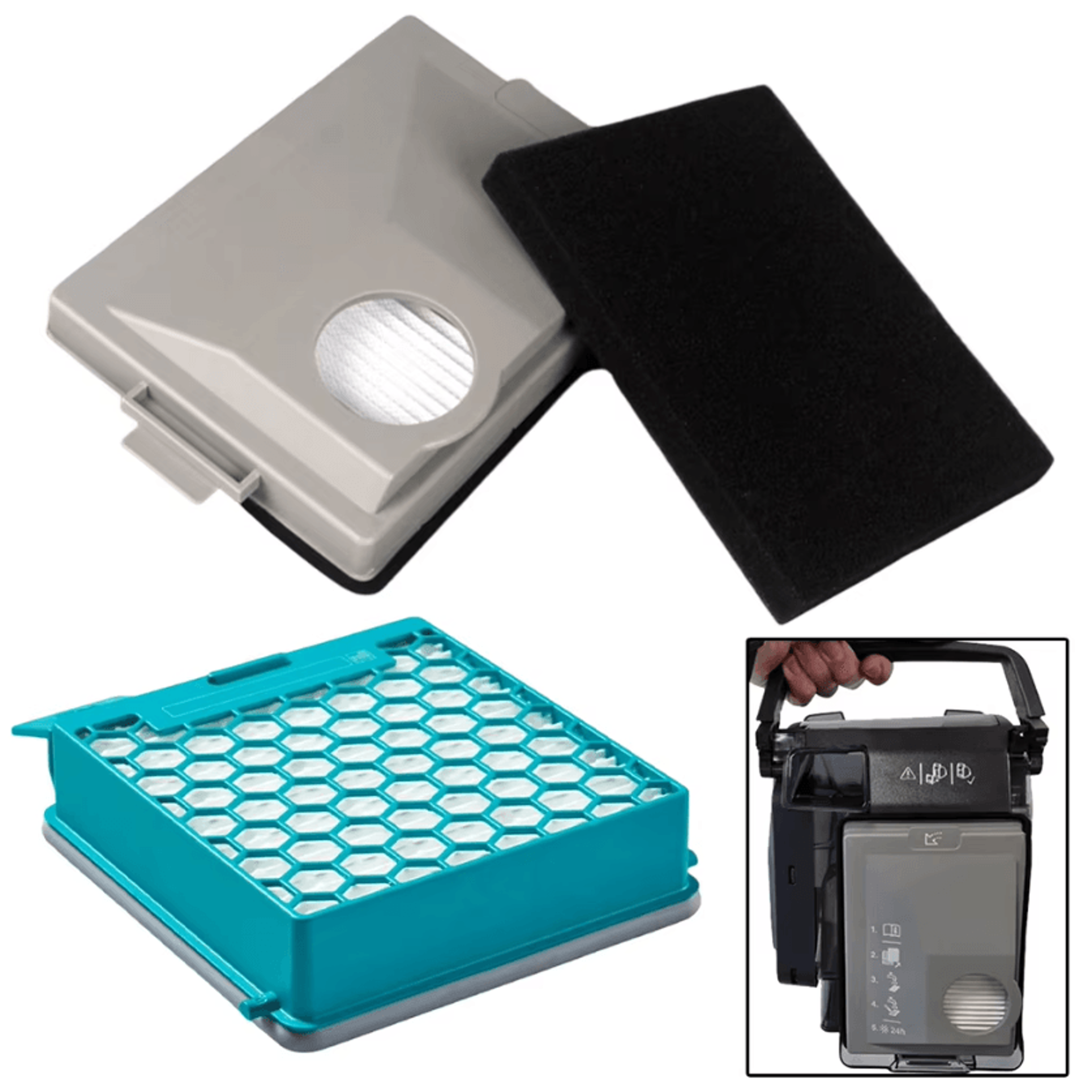 Carbon Vacuum Filter Replacement For Miele Boost CX1 11639240 1