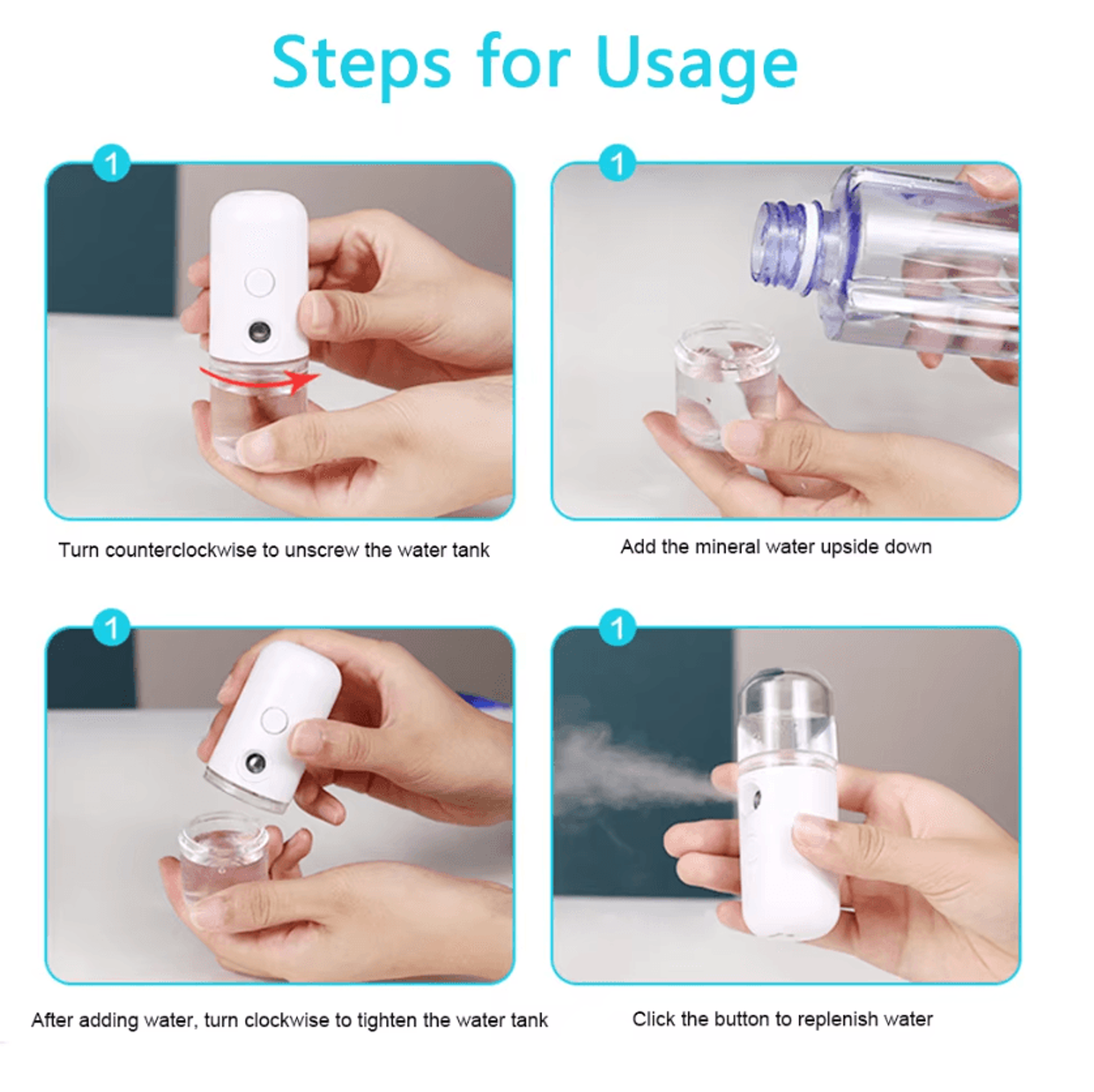USB Rechargeable Facial Mist Sprayer For Hydrating And Refreshing Skincare 3