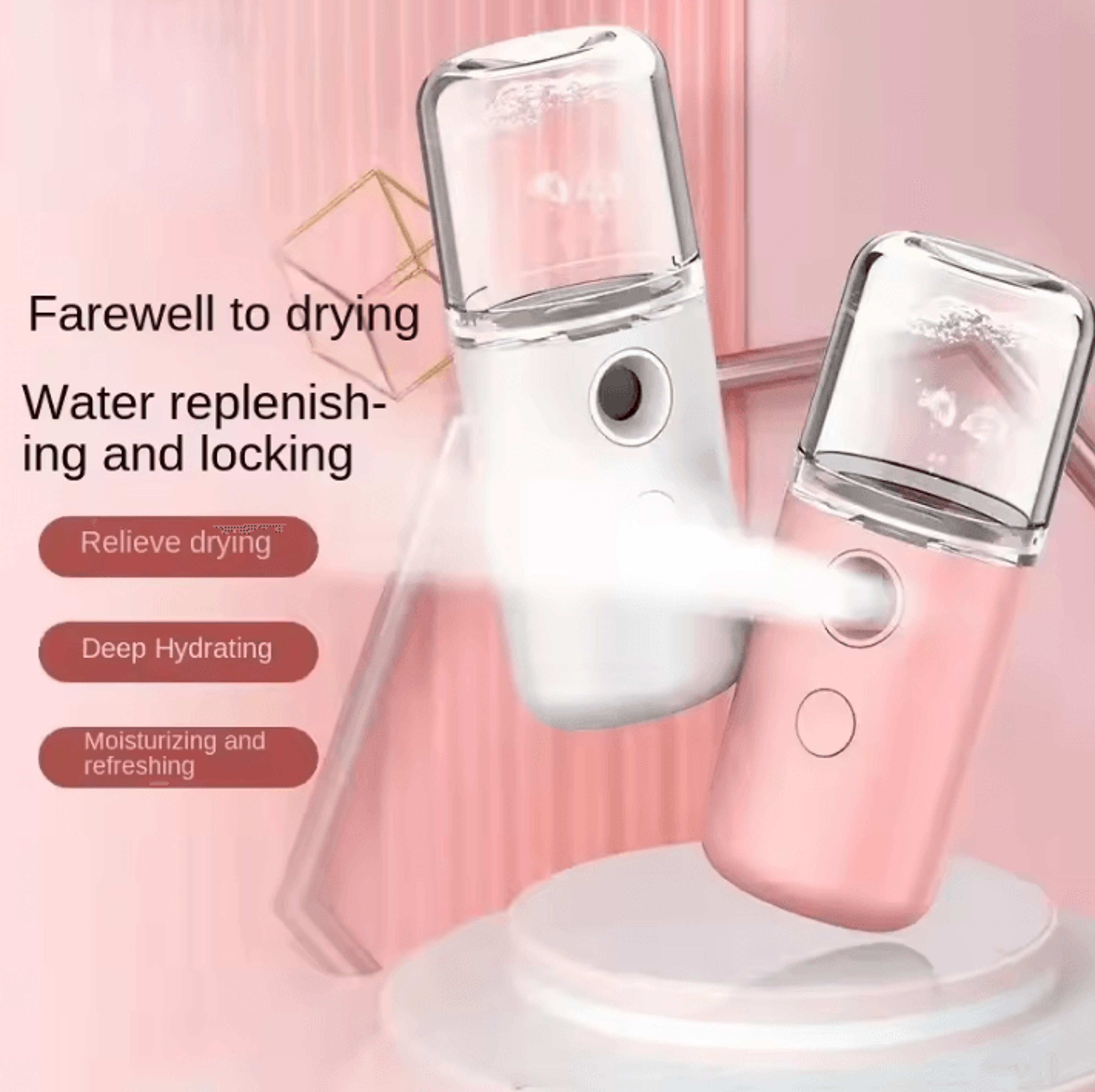Portable Nano Facial Steamer Mini Face Mist Sprayer USB Rechargeable Humidifier 0