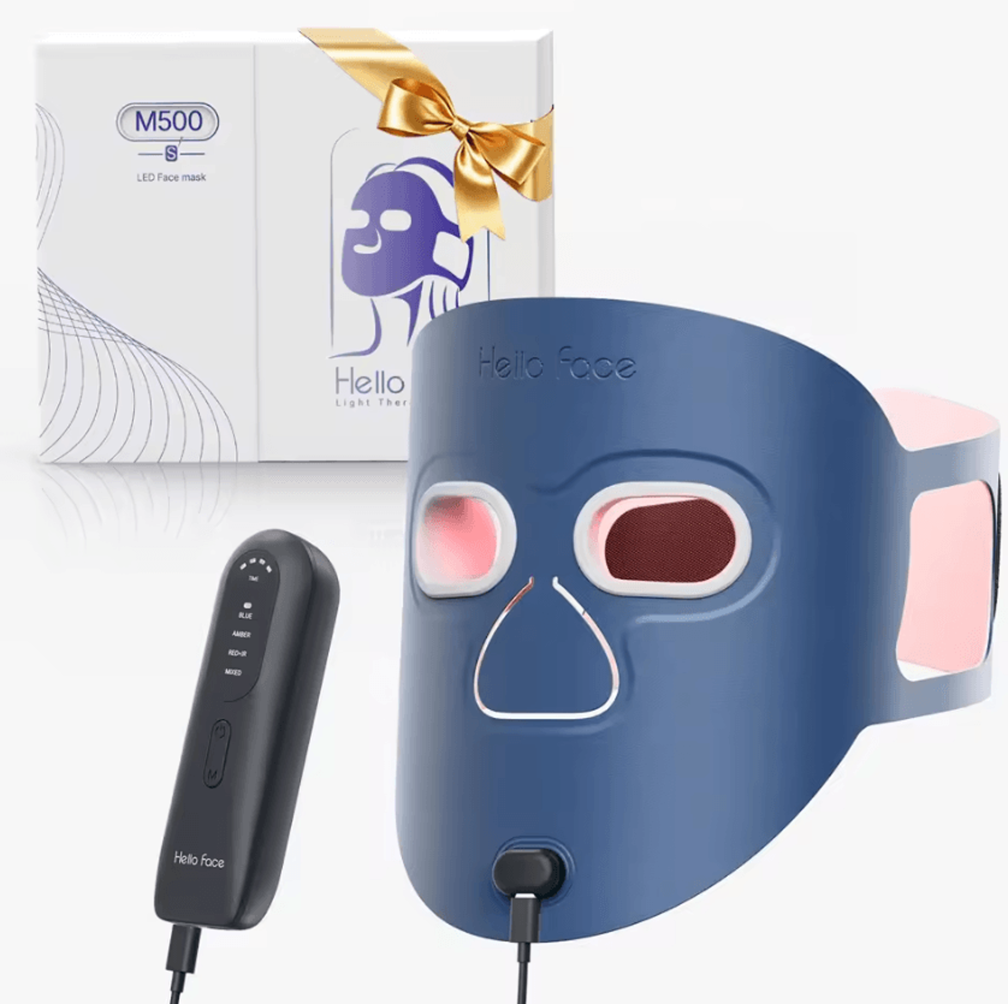Wireless Red Light Therapy Face Mask 510K Near Infrared LED Facial Mask For Home Skincare 0