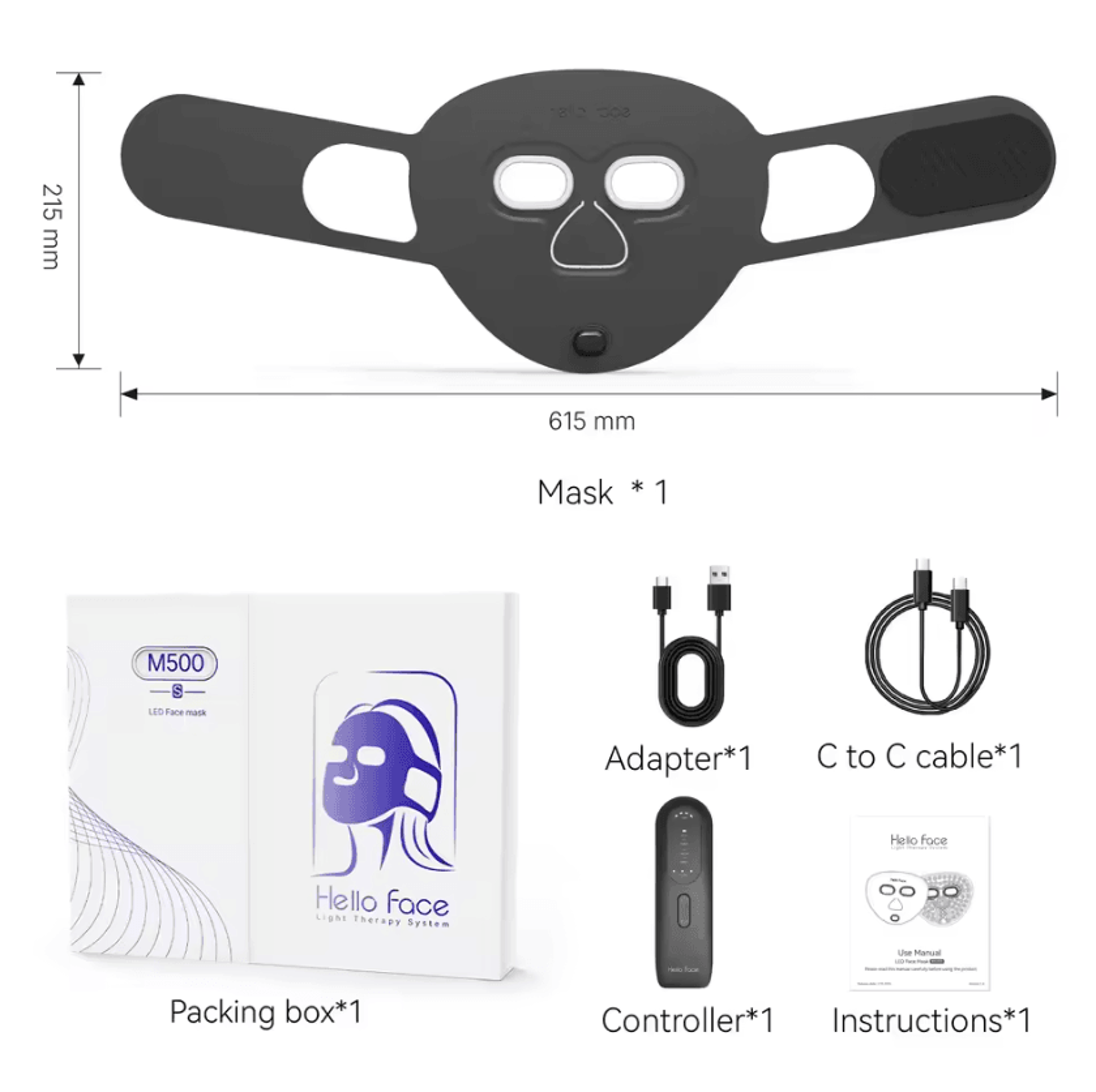 Wireless Red Light Therapy Face Mask 510K Near Infrared LED Facial Mask For Home Skincare 4