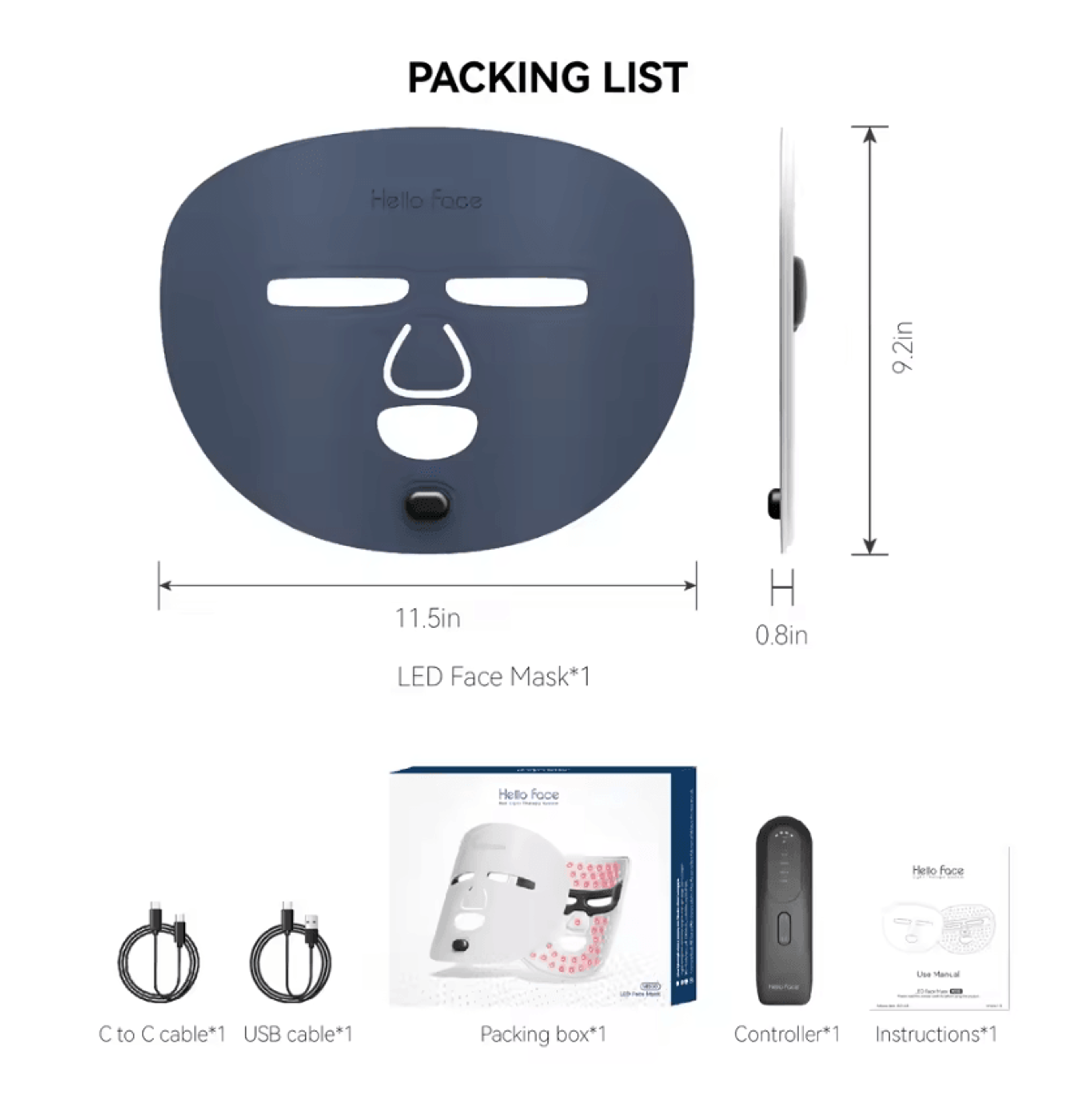 Wireless Red Light Therapy Face Mask 510K Near Infrared LED Facial Mask For Home Skincare 5