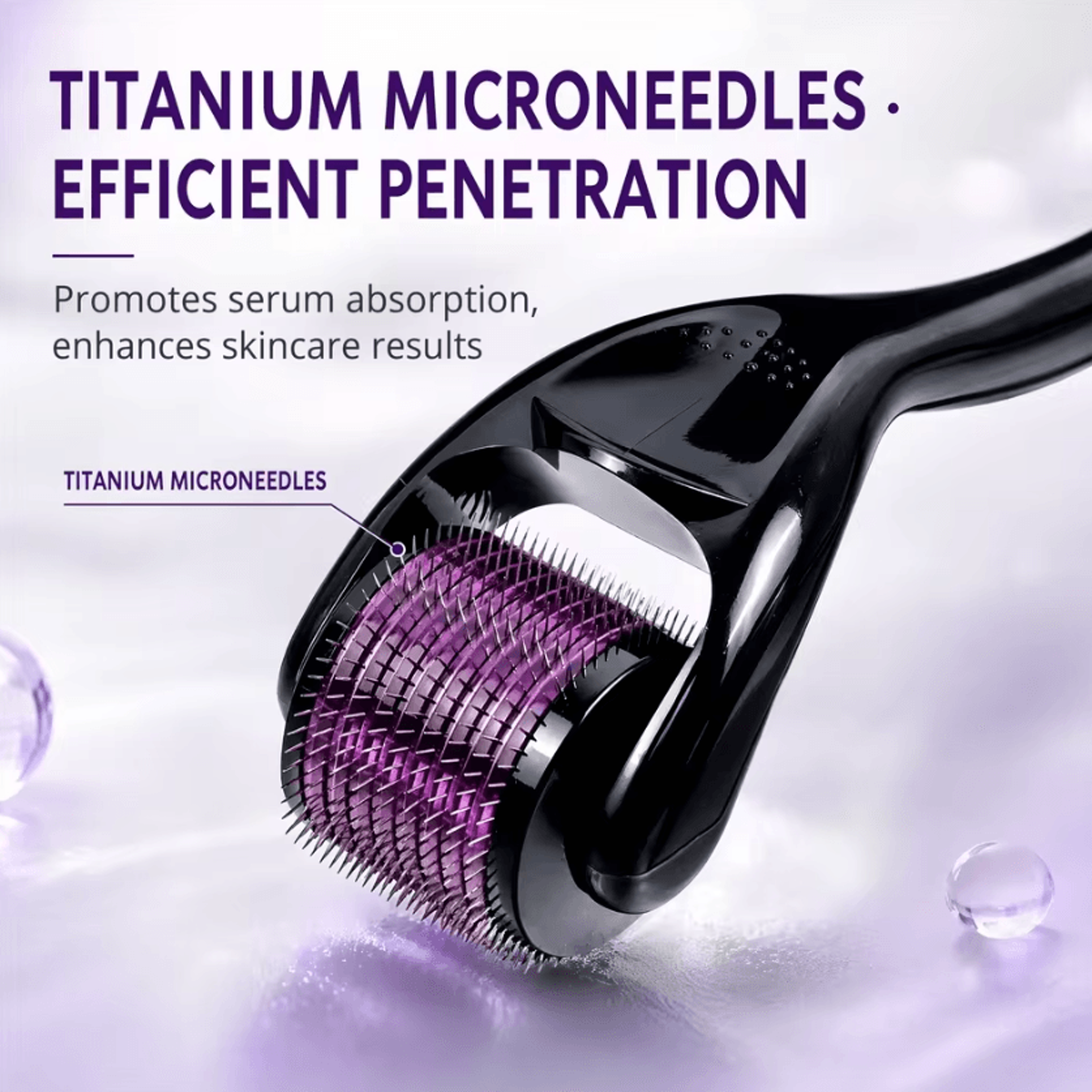 540 Titanium Derma Roller Microneedling Roller For Face Skin Scalp And Beard Care 0