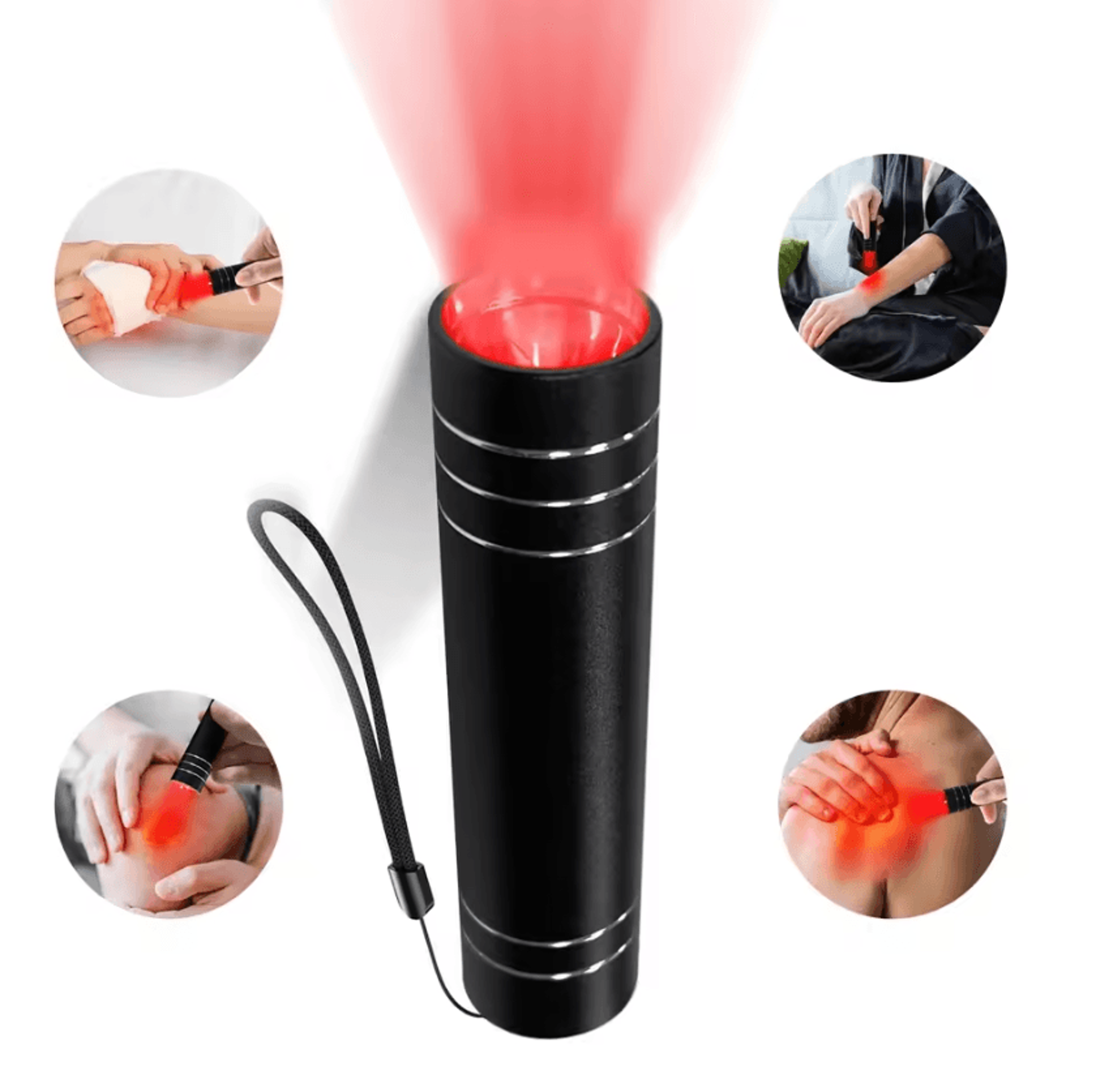 Red  Blue LED Light Therapy Flashlight For Targeted Skin Care 0