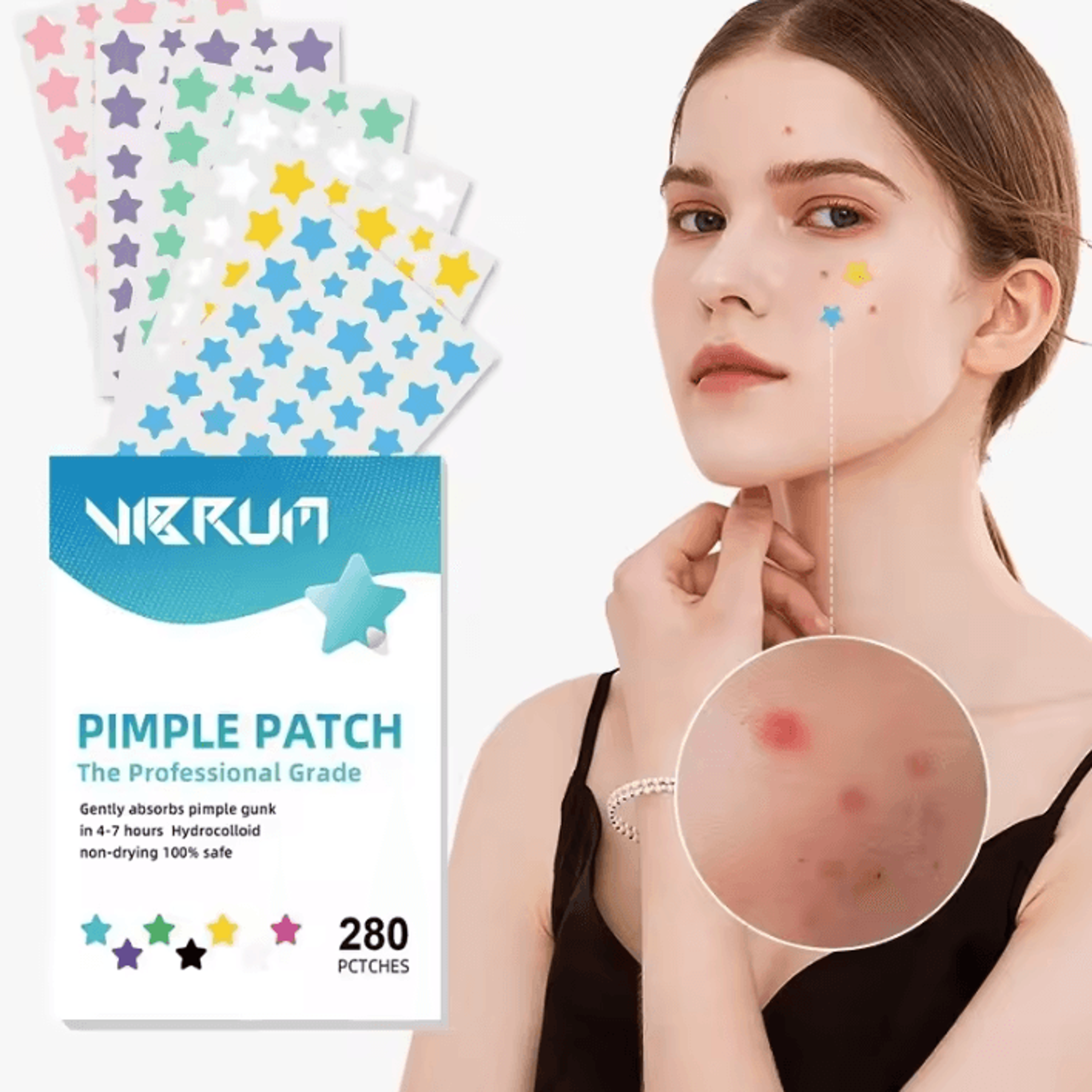 280 Piece Star Pimple Patches Invisible Acne Spot Stickers 5
