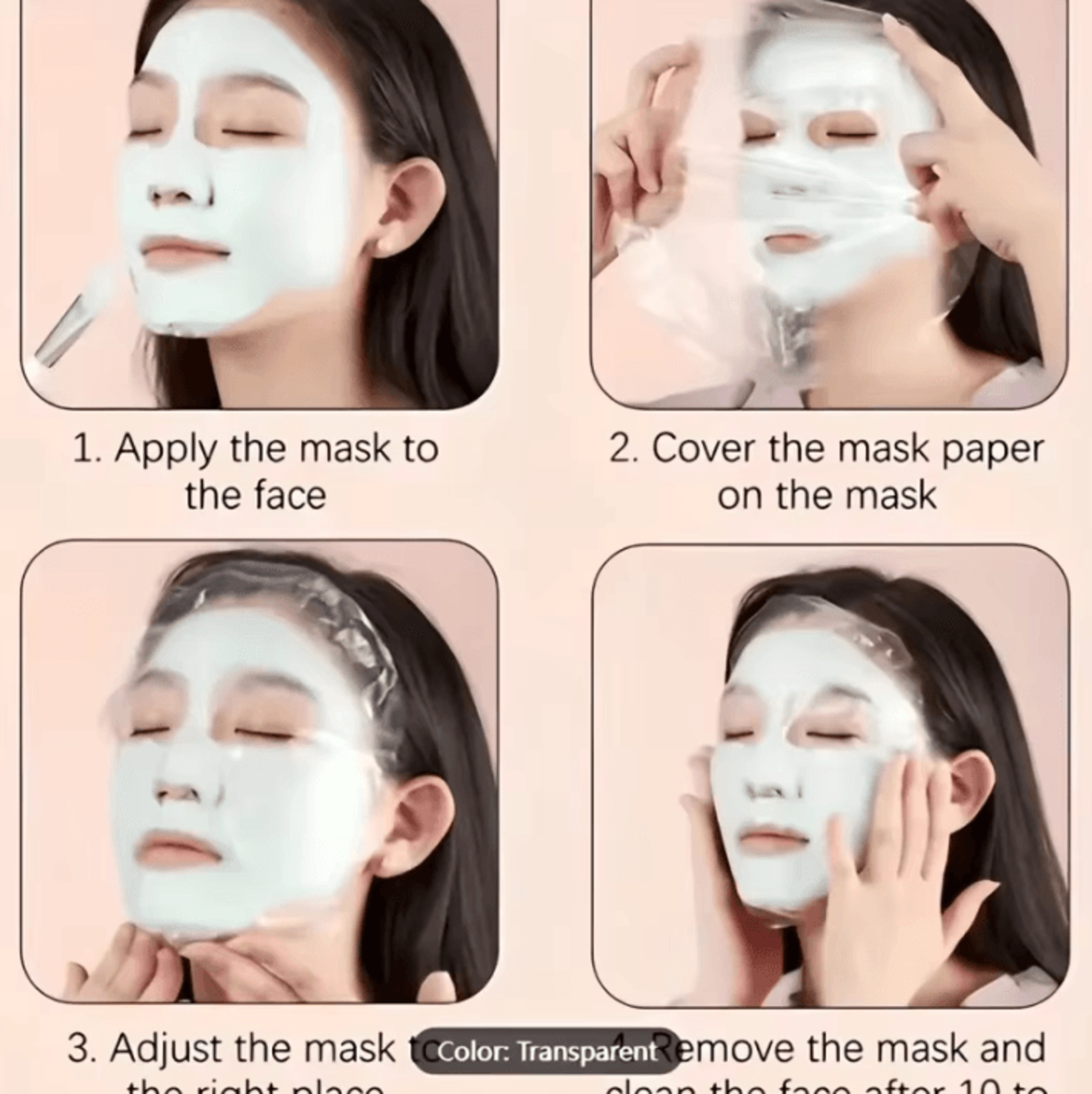 Disposable Facial Plastic Wrap Mask Sheets For Skincare Treatments 3