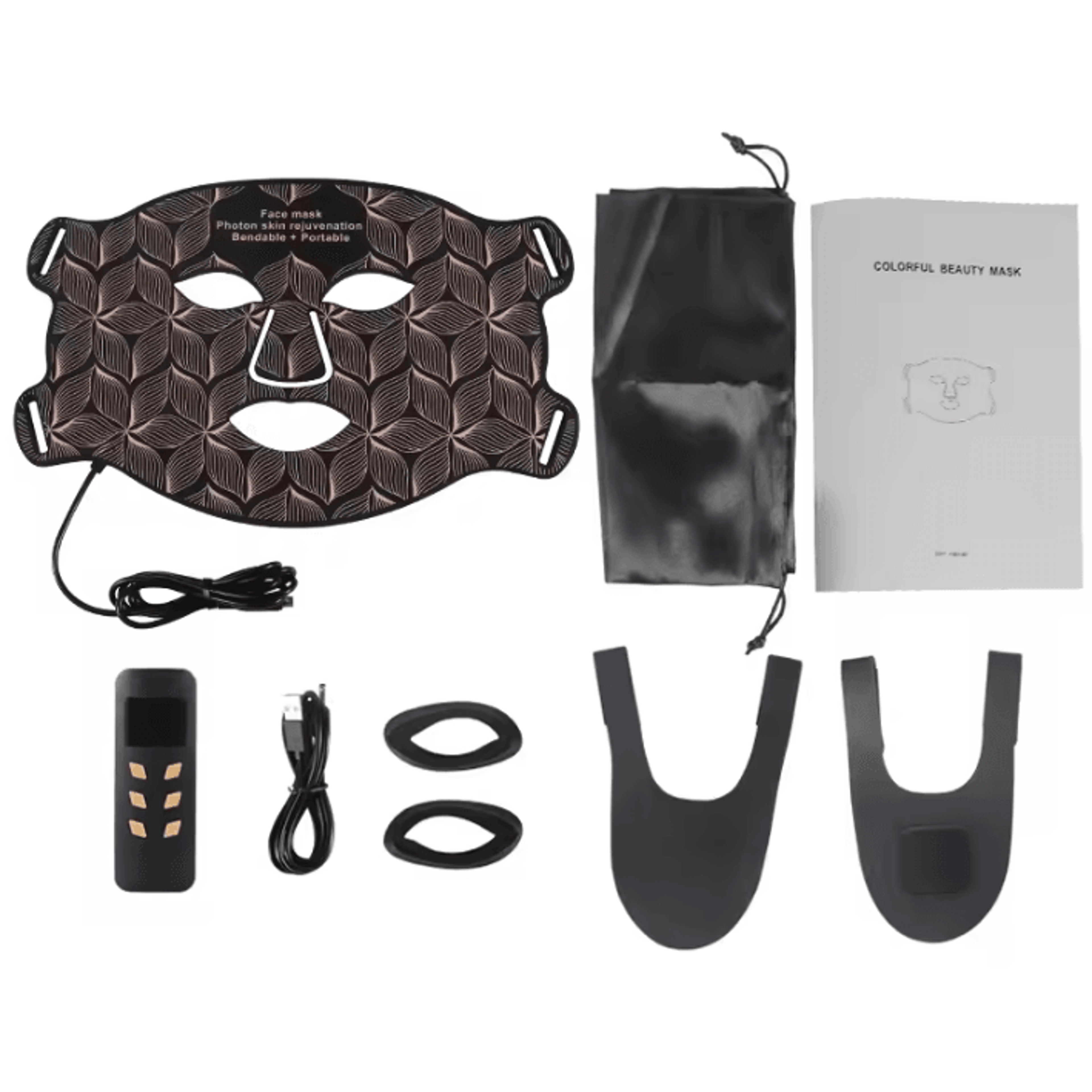 Silicone LED Face And Neck Light Therapy Mask With 8 Color Modes 3