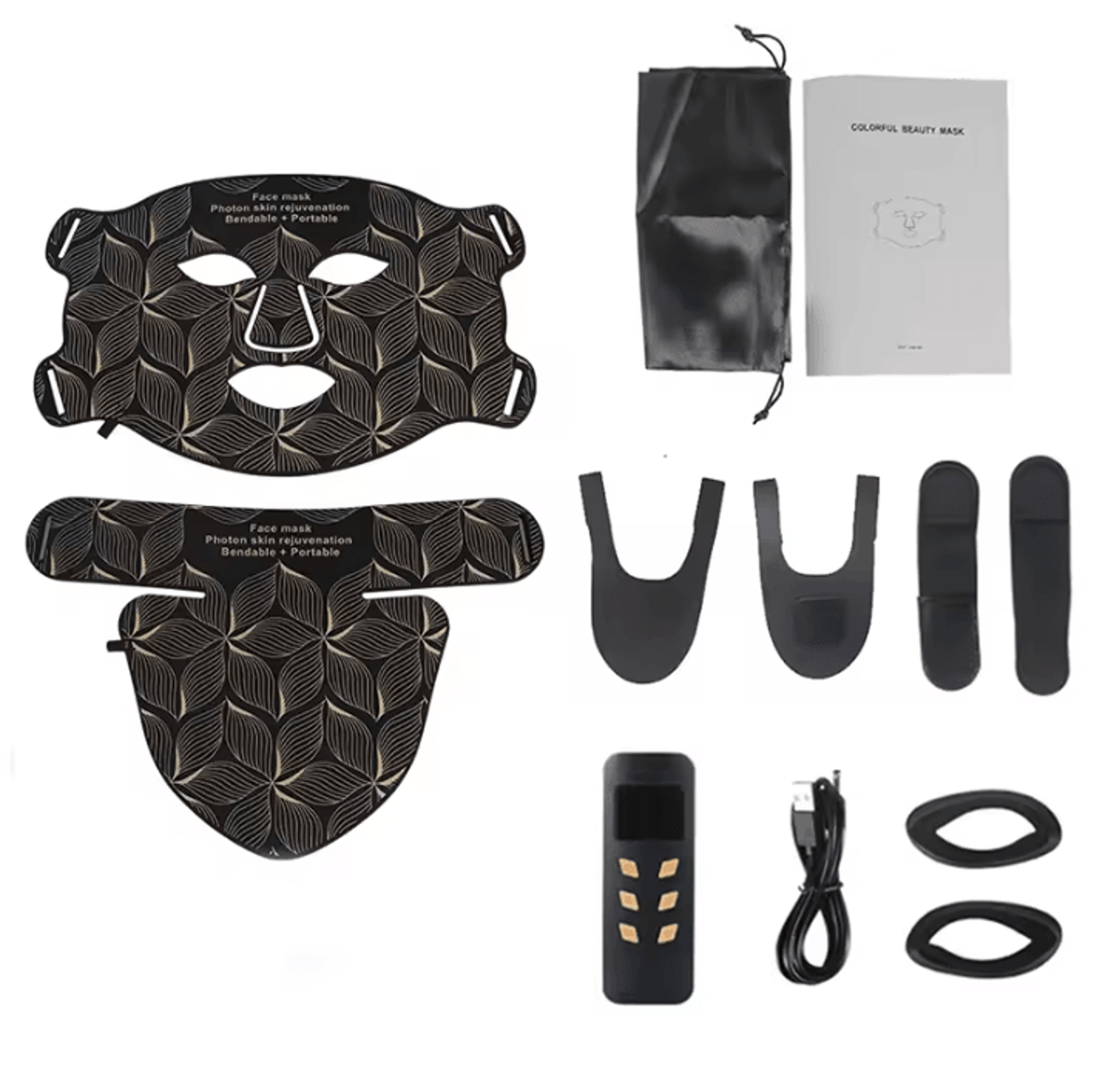Silicone LED Face And Neck Light Therapy Mask With 8 Color Modes 4