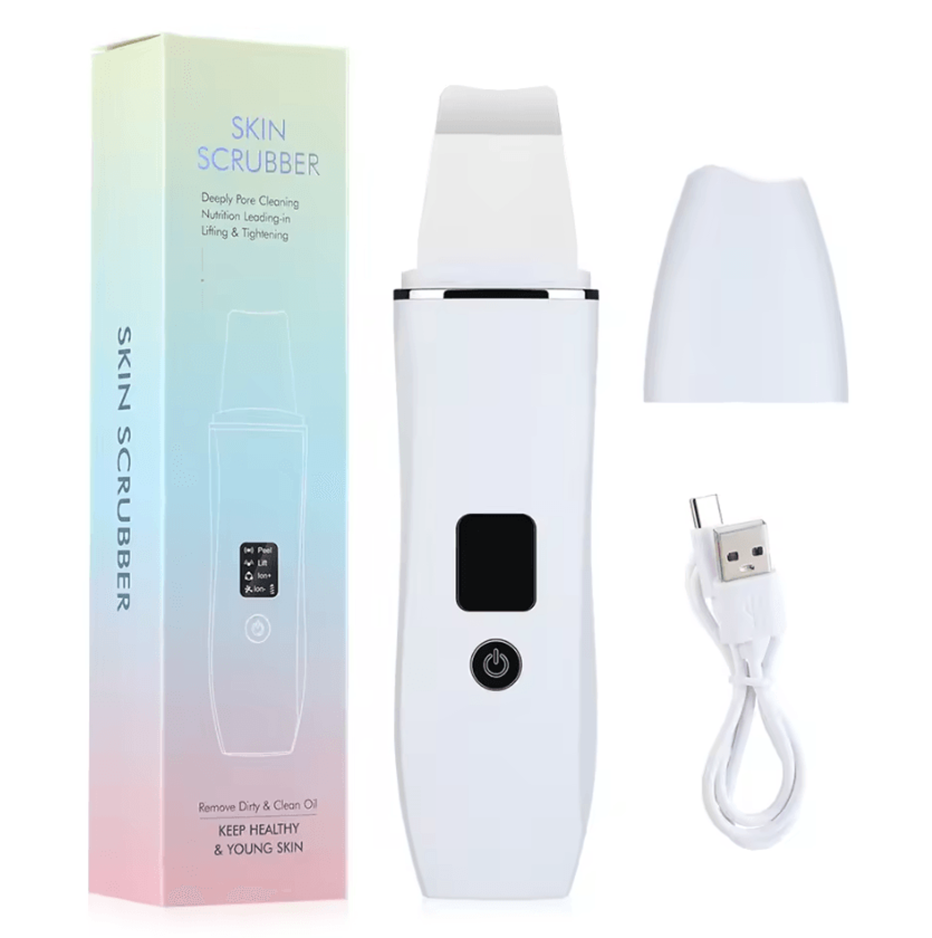 Ultrasonic Skin Scrubber Deep Pore Cleaner And Blackhead Remover Facial Exfoliating Device 5
