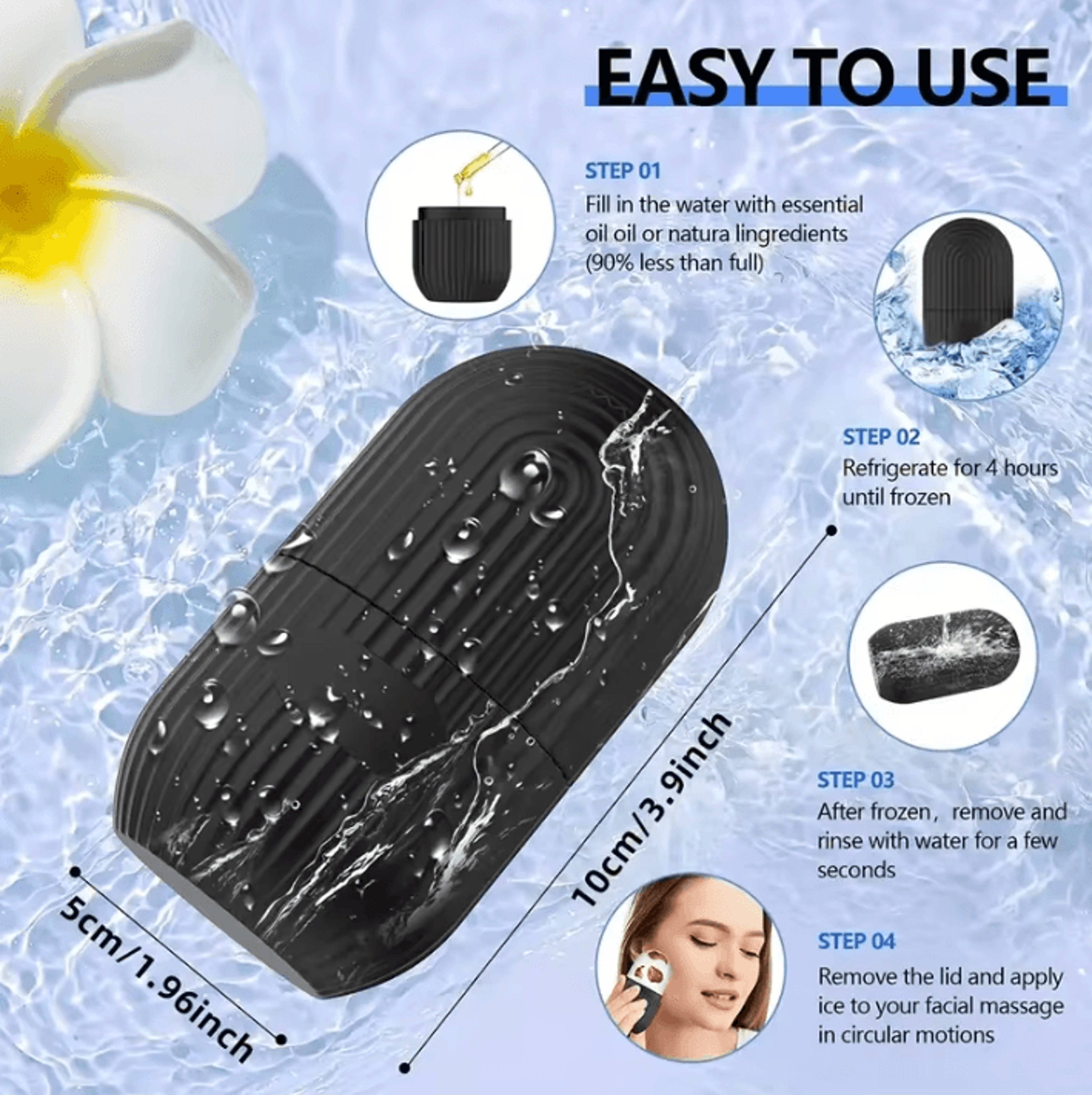 Silicone Ice Face Roller Beauty Ice Mold For Facial Massage And Skin Cooling 2