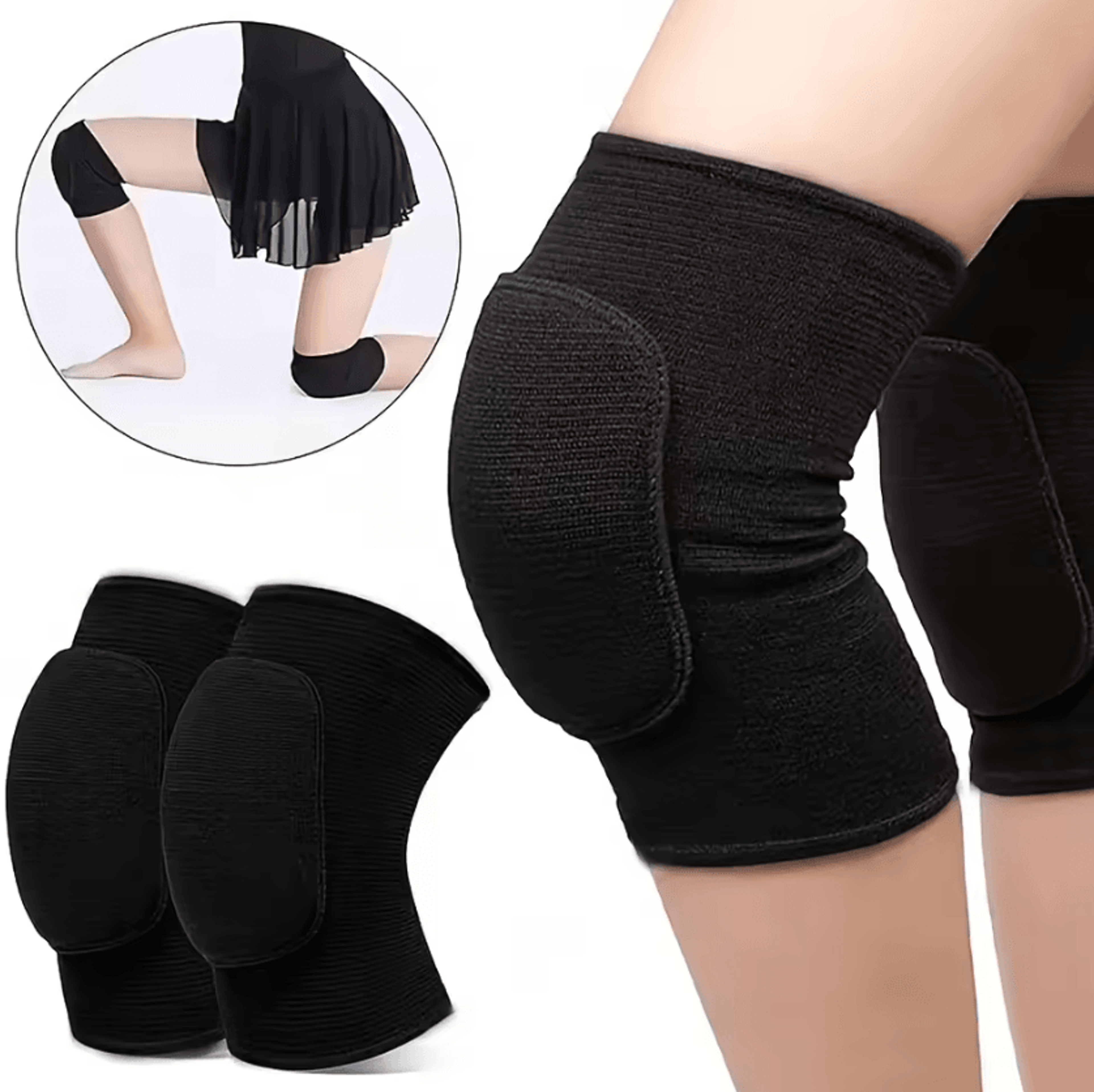 2 Pack Protective Sponge Knee Pads For Volleyball Dance And Fitness 0