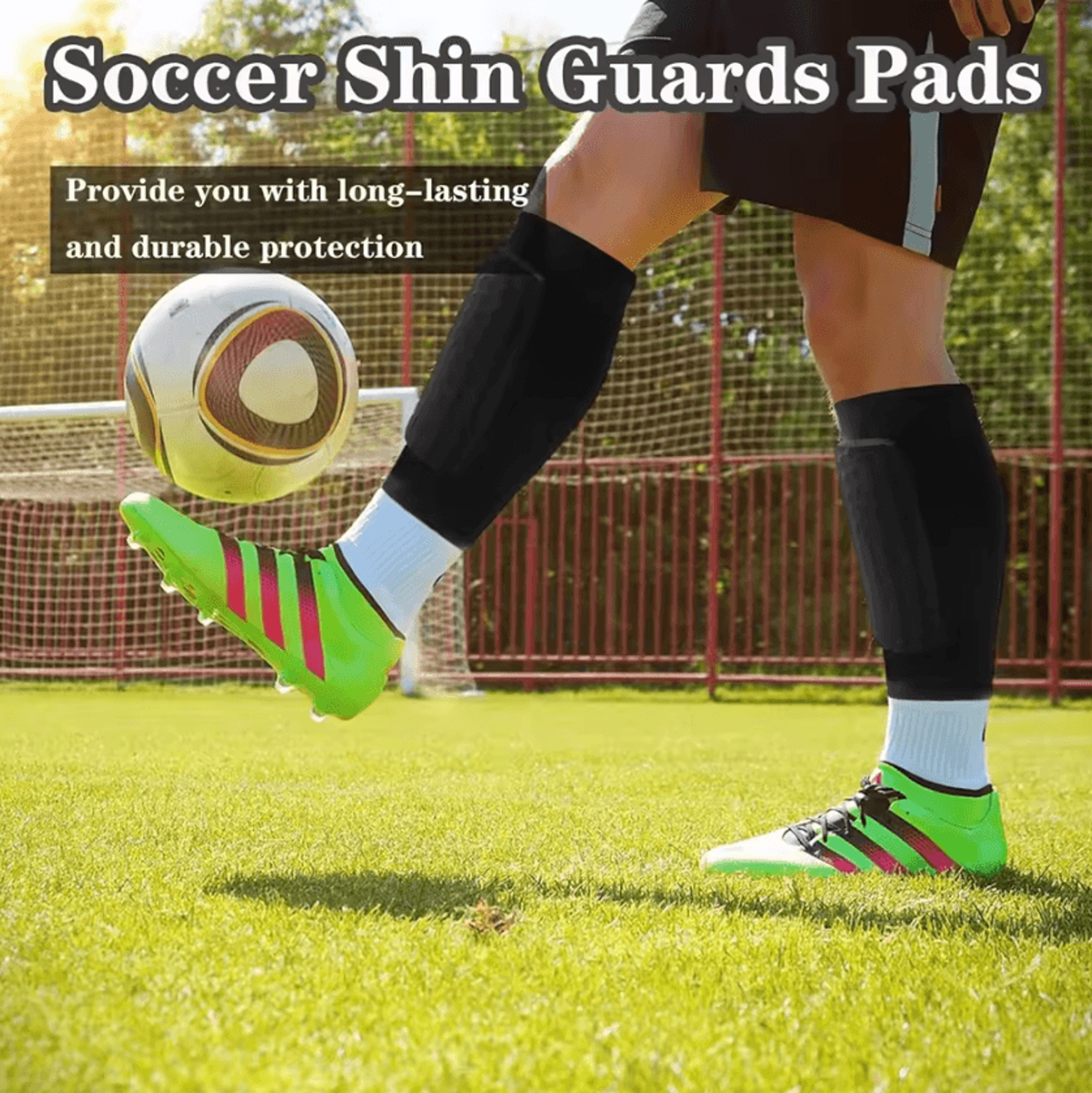 Soccer Shin Guards With Compression Calf Sleeves And Honeycomb Padding 1