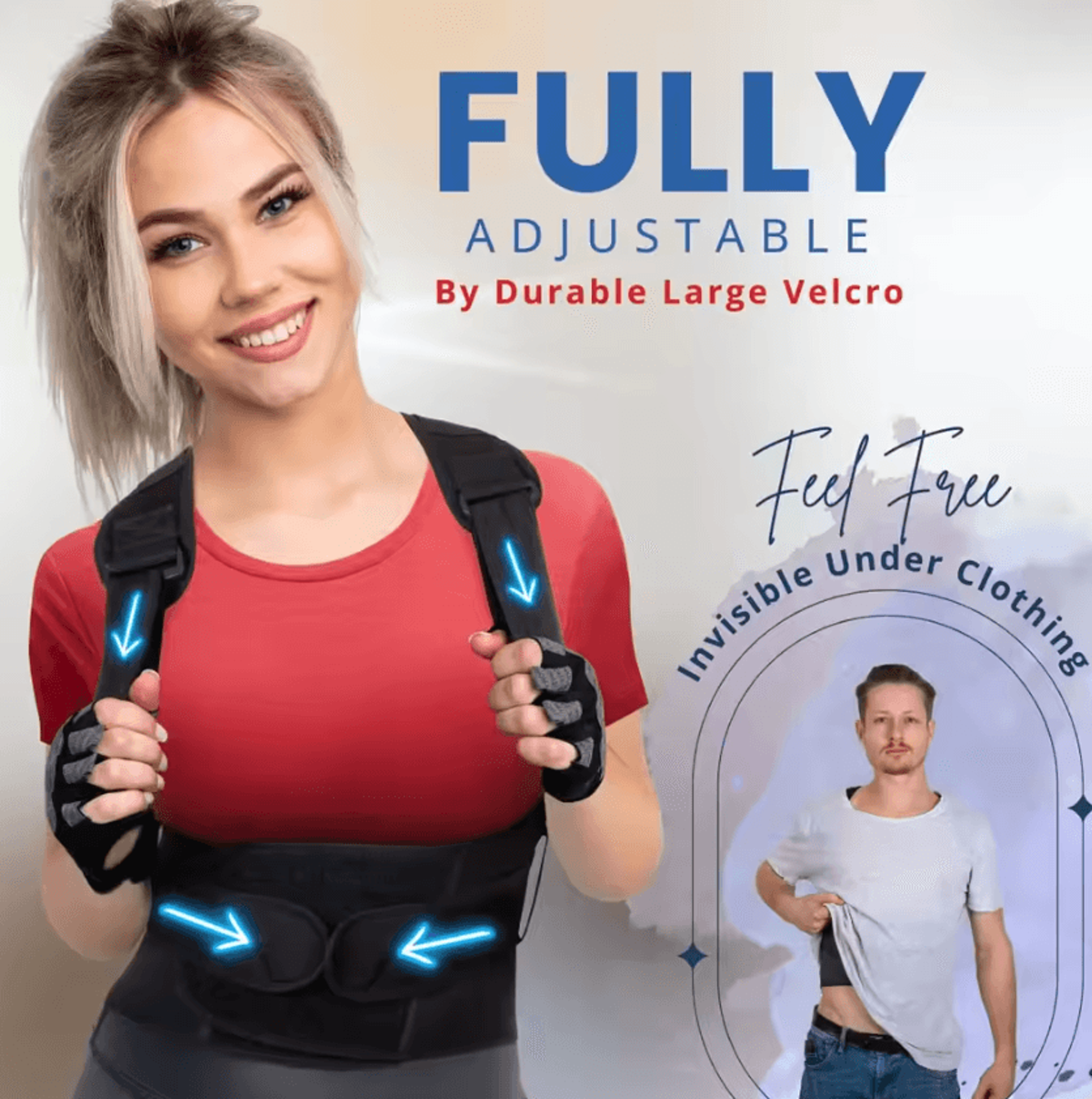 Full Back Posture Corrector Brace For Men With Adjustable Support 4