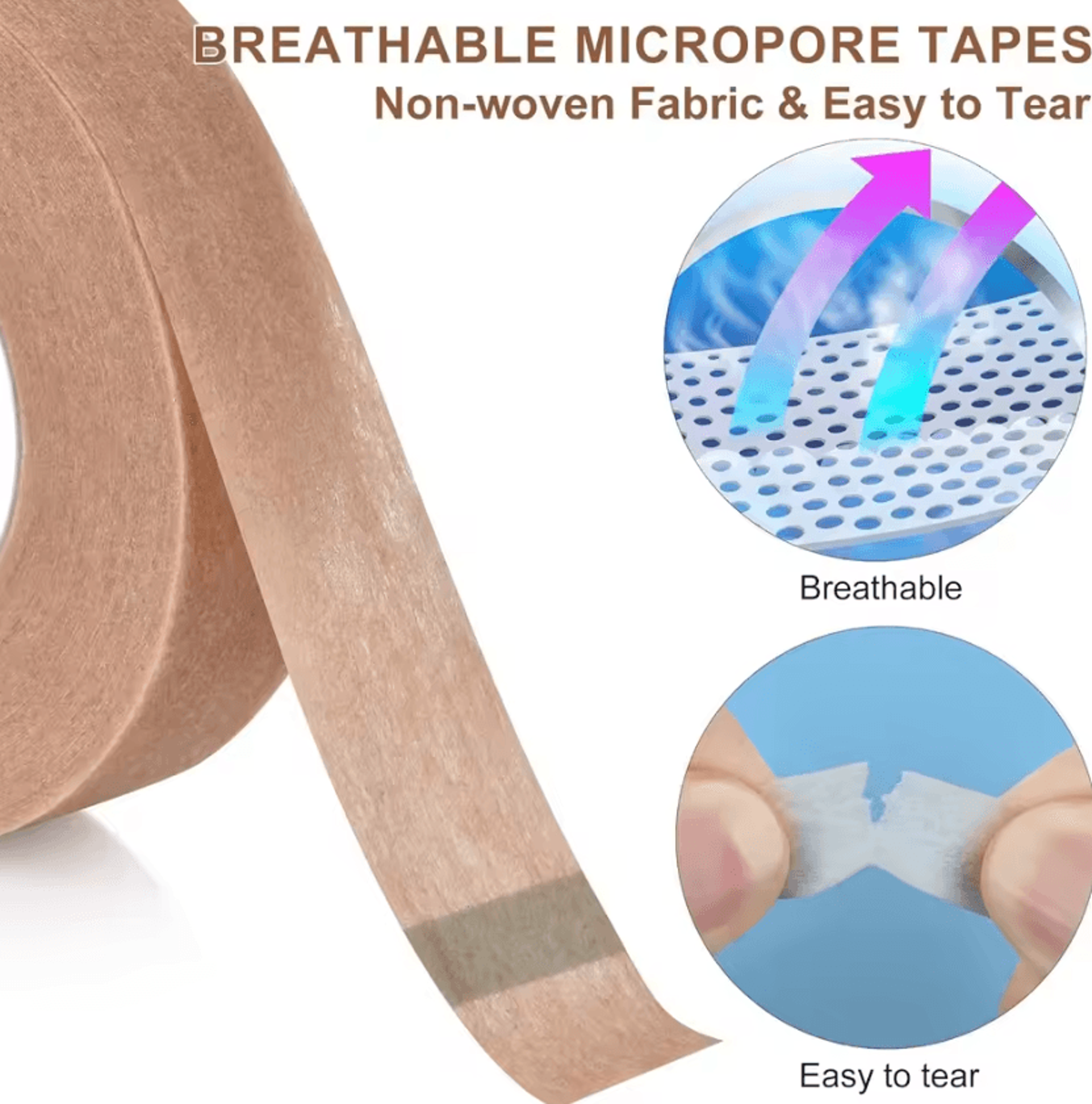 2 Rolls Rhinoplasty Nose Tape Hypoallergenic Medical Paper Tape For Nose Support 2