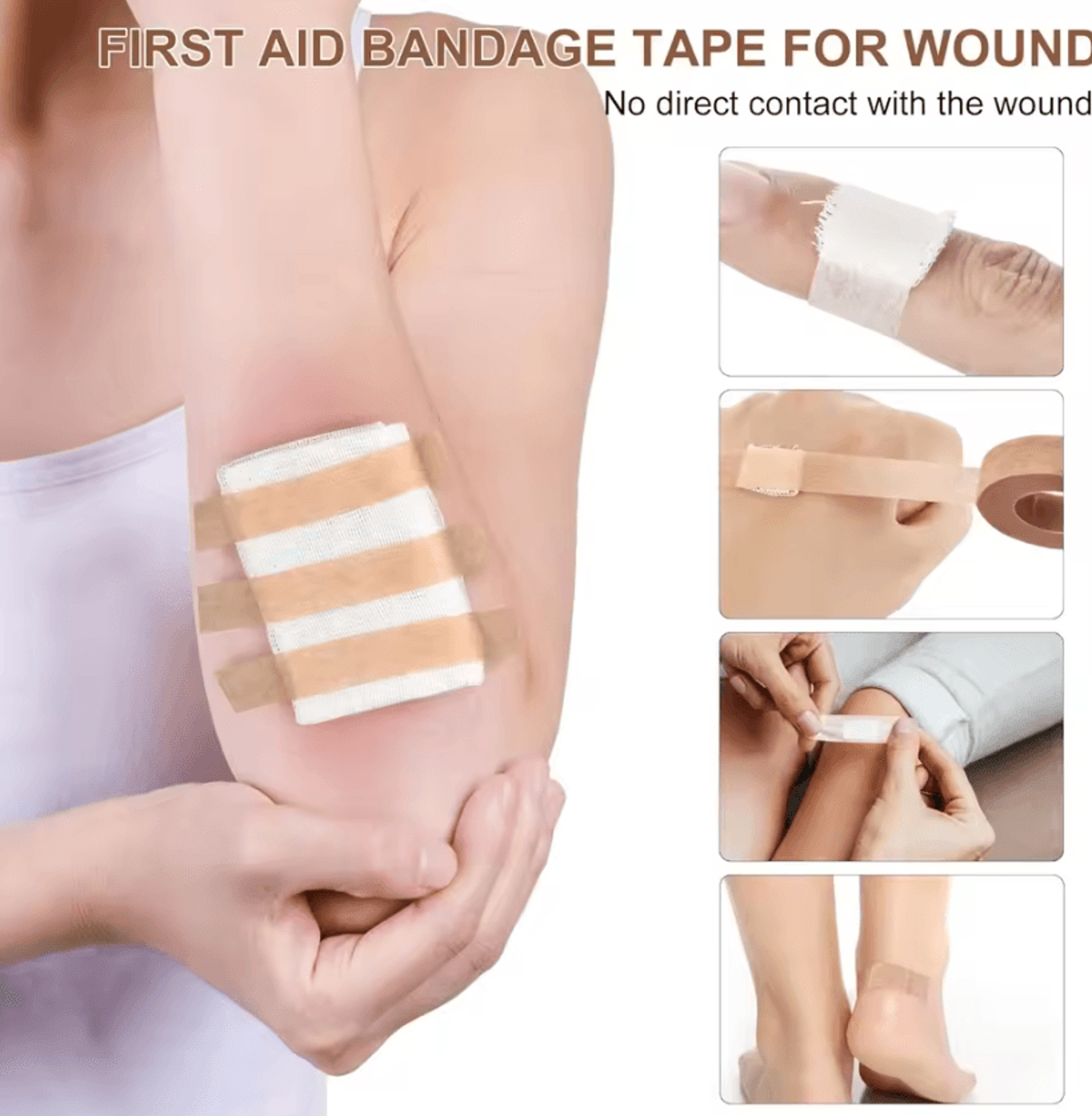 2 Rolls Rhinoplasty Nose Tape Hypoallergenic Medical Paper Tape For Nose Support 4