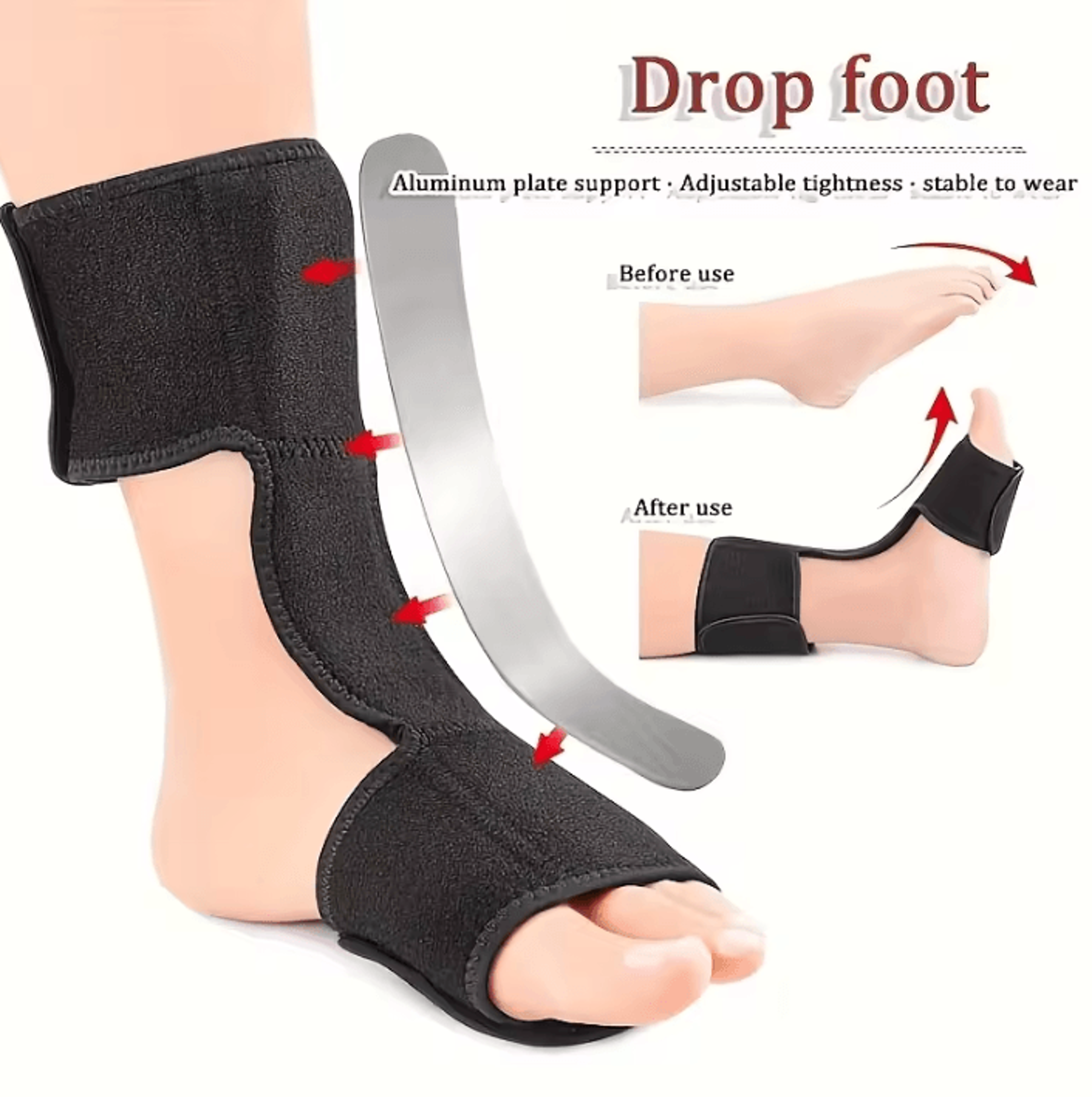 Adjustable Plantar Fasciitis Night Splint With Foot Drop Brace And Ankle Support 0