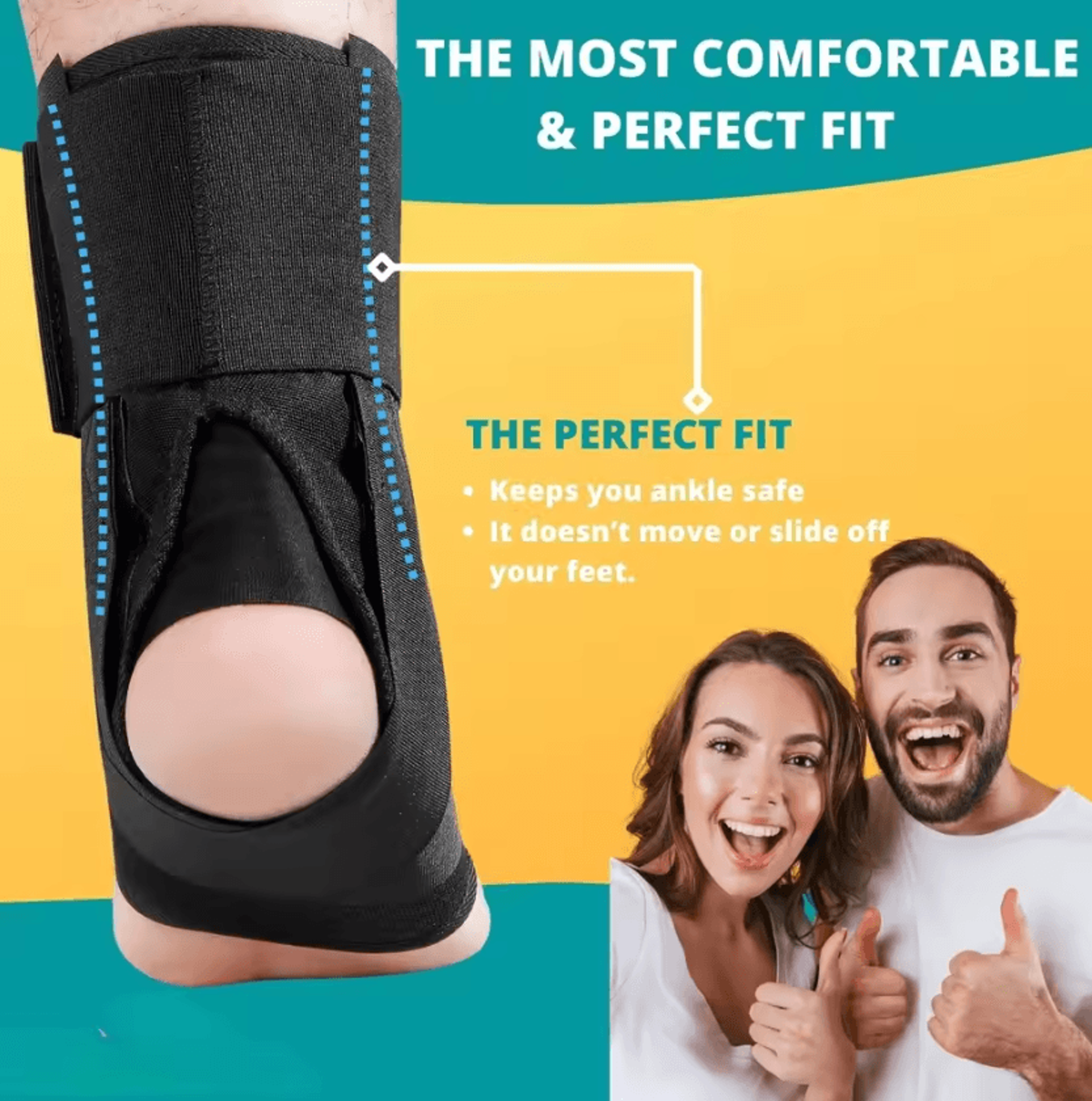 Adjustable LaceUp Ankle Brace Breathable Sports Ankle Support For Men And Women 2