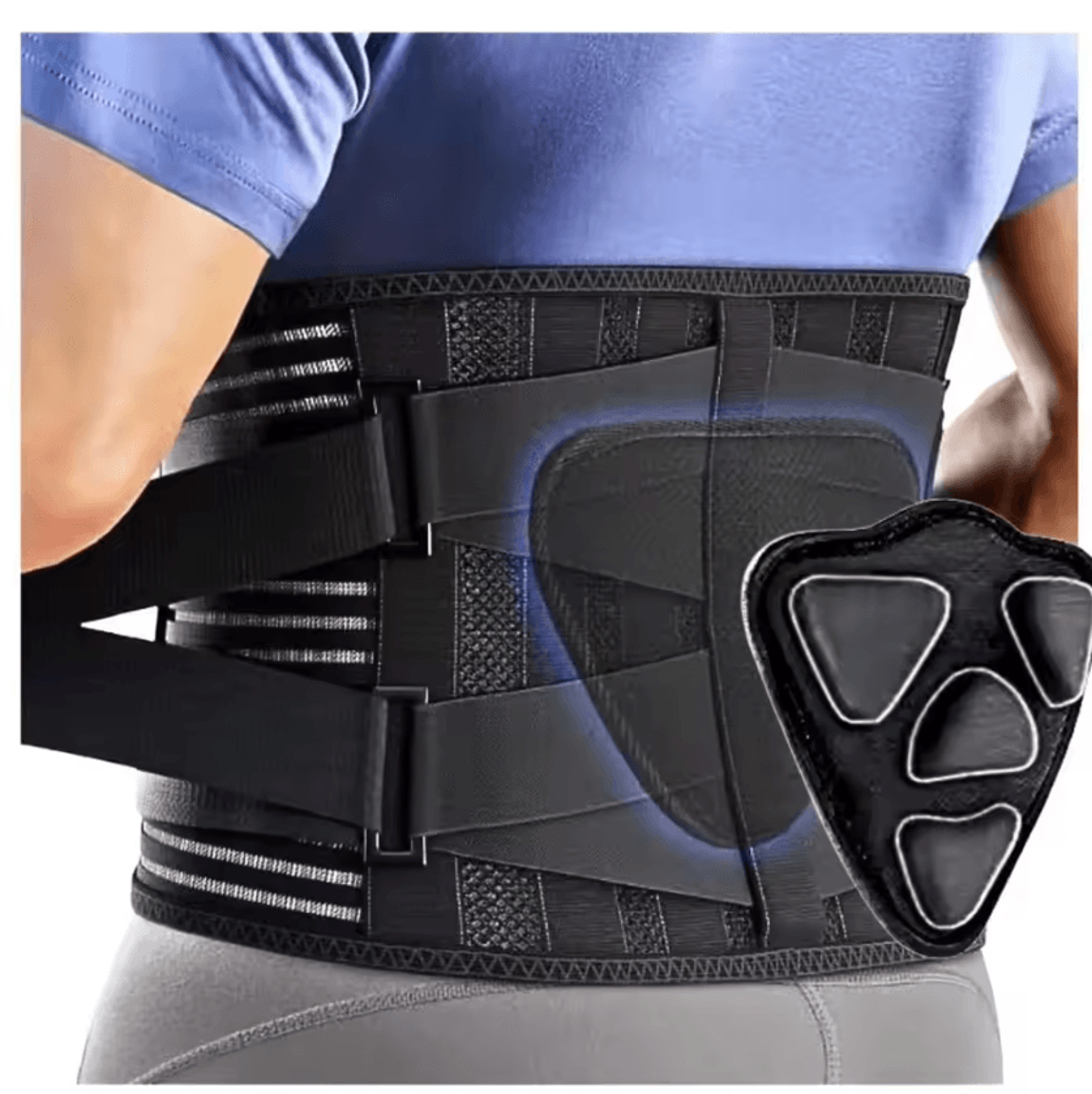 Adjustable Lower Back Support Belt Lumbar Back Brace For Men And Women 0