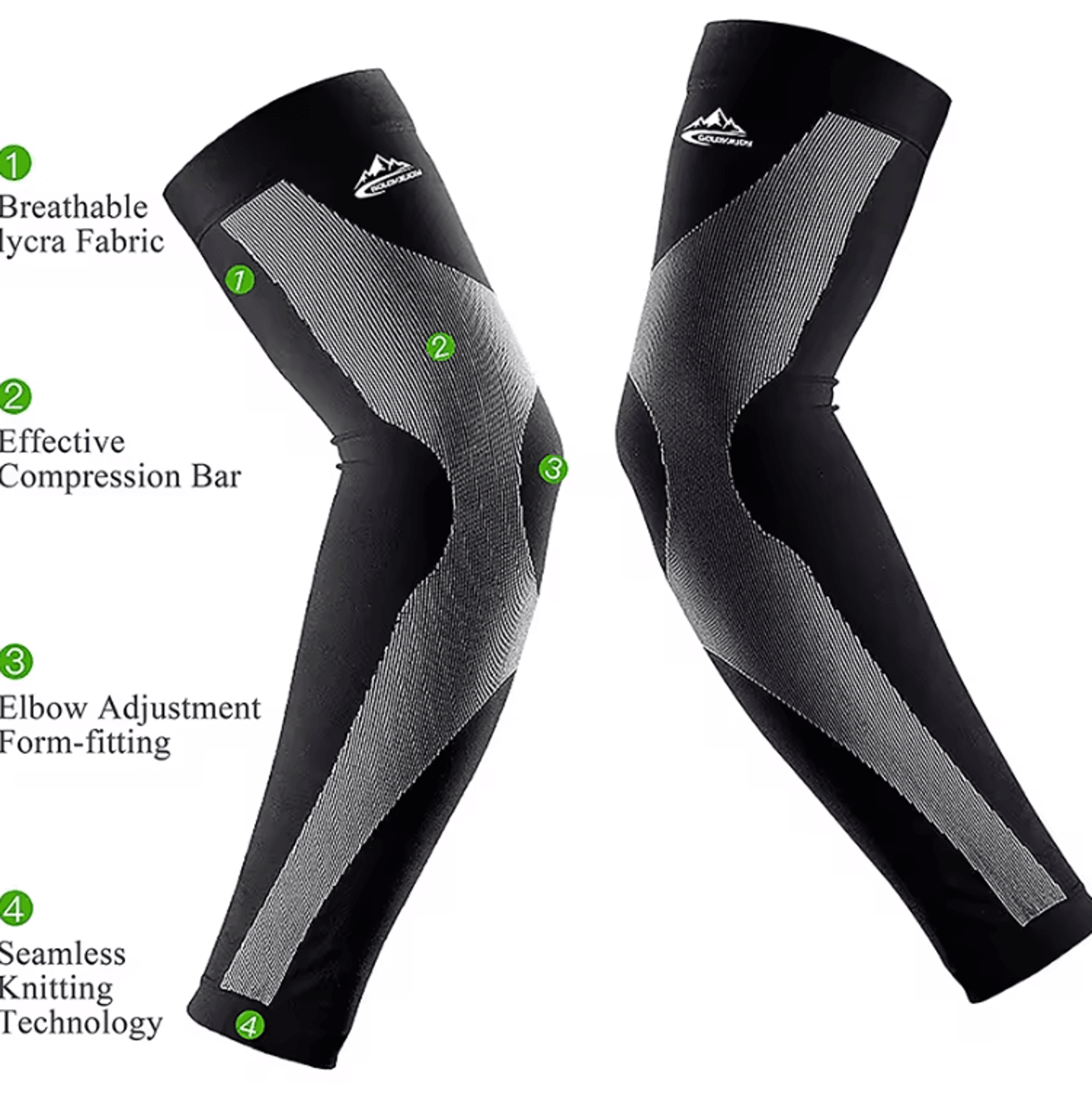 1 Pair Cooling Arm Sleeves With UPF50 UV Protection For Cycling Golf And Sports 1