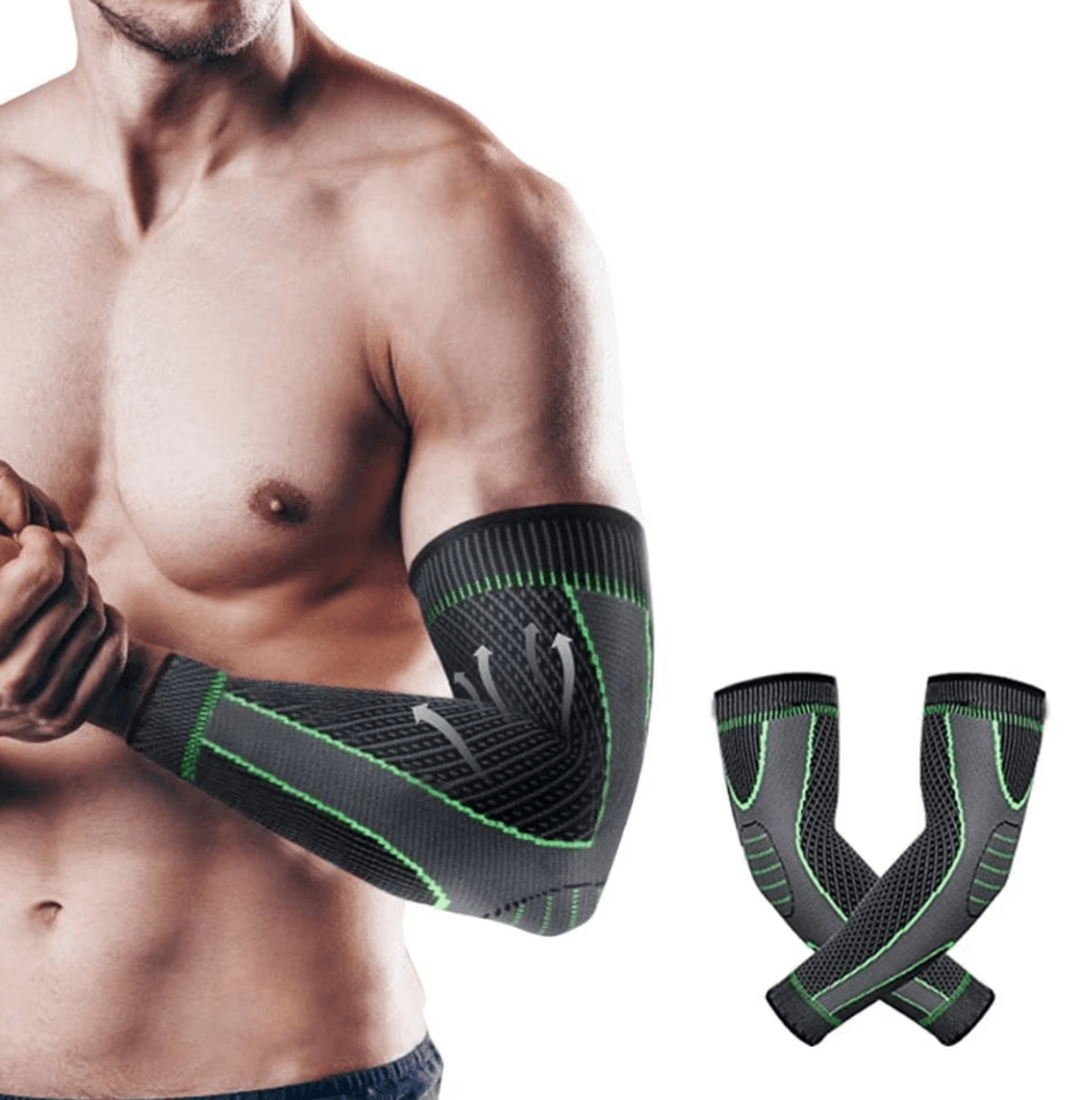 2 Pack Elbow Compression Sleeves For Tennis Elbow Tendonitis Weightlifting And Sports Support 0