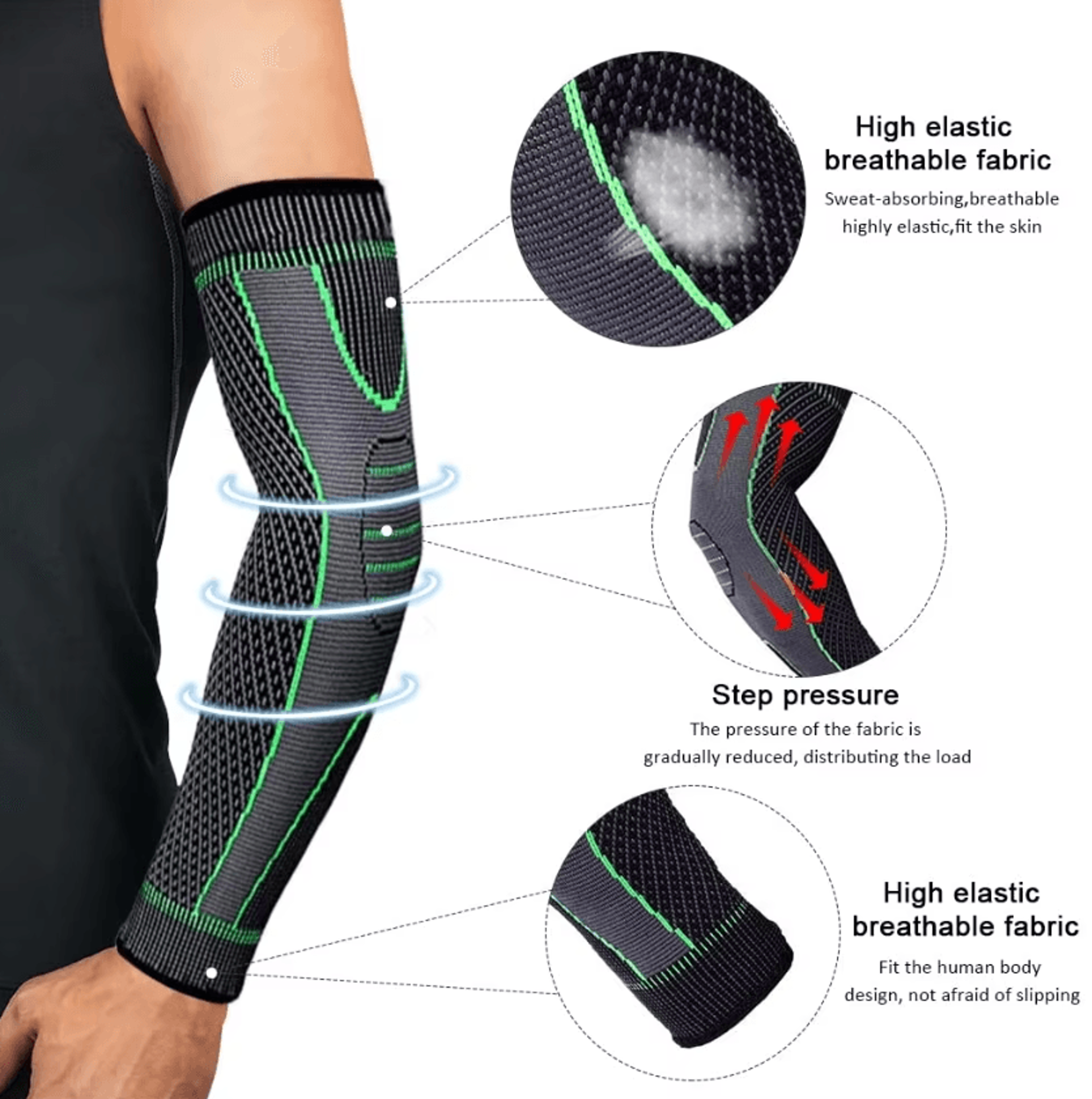 2 Pack Elbow Compression Sleeves For Tennis Elbow Tendonitis Weightlifting And Sports Support 2