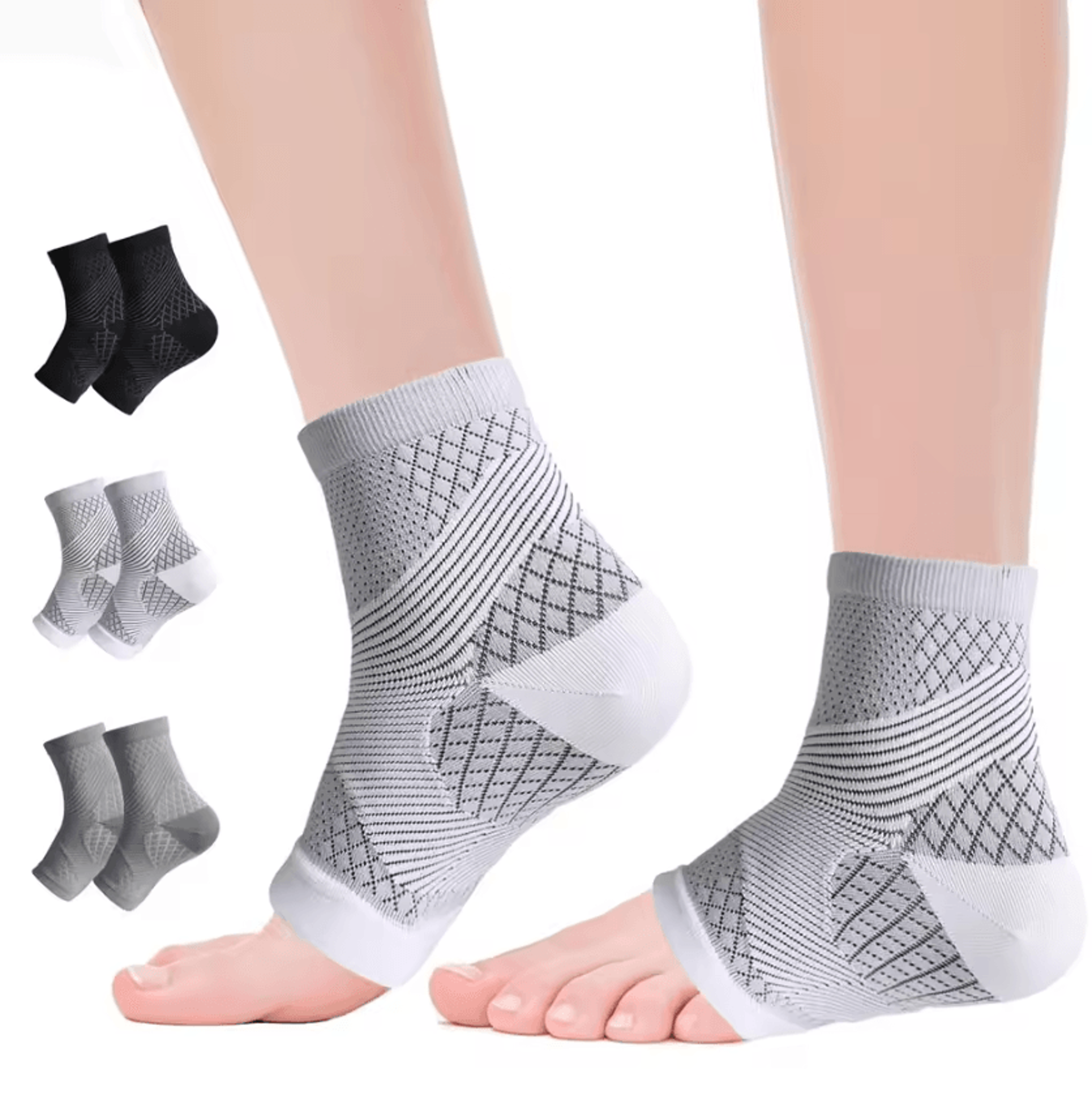 Toeless Neuropathy Compression Socks With Arch Support For Men And Women 0