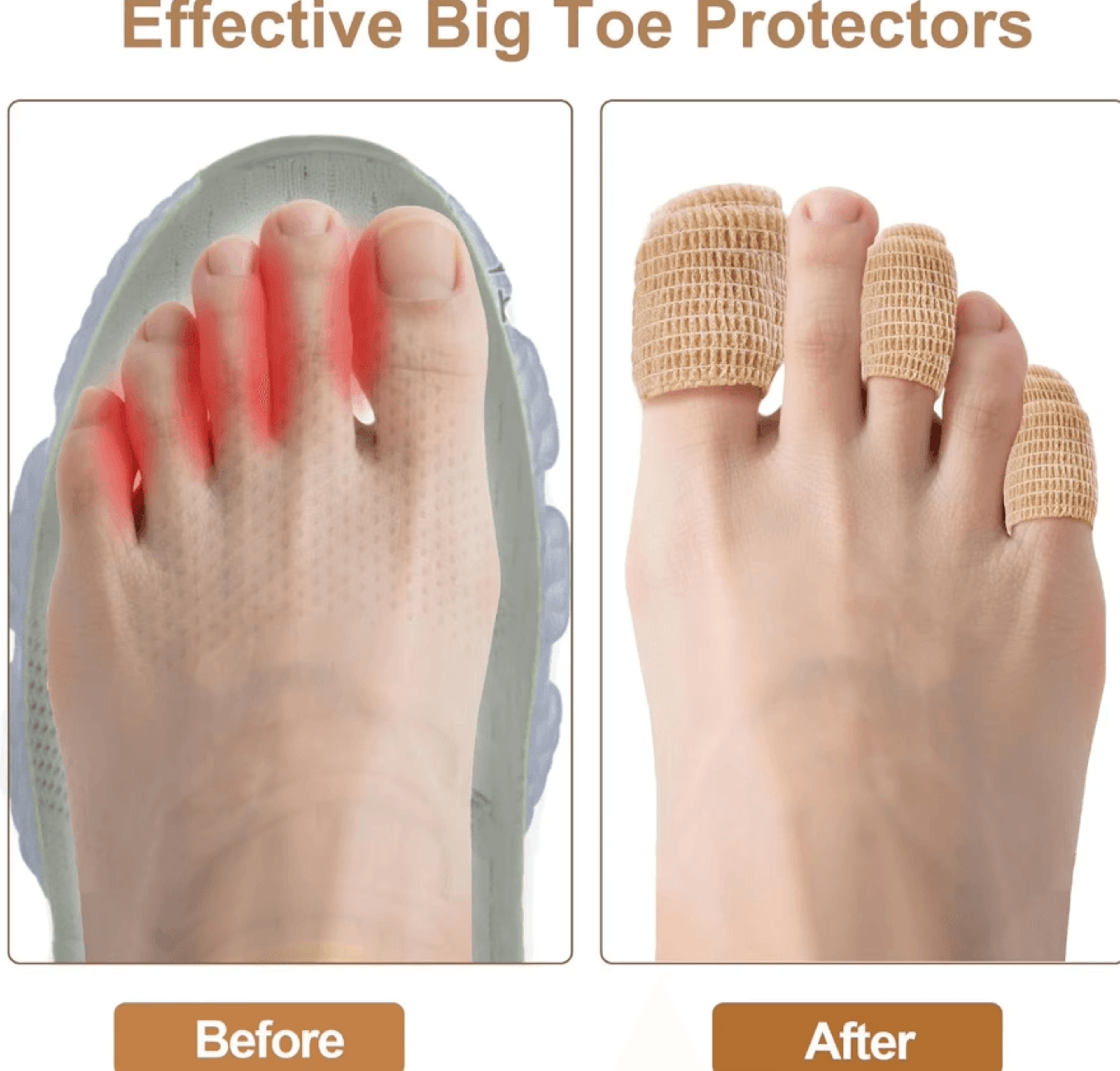 Adjustable Big Toe Bandage Wrap Self Adhesive Toe Tape For Pain Relief Blister Protection And Finge 2