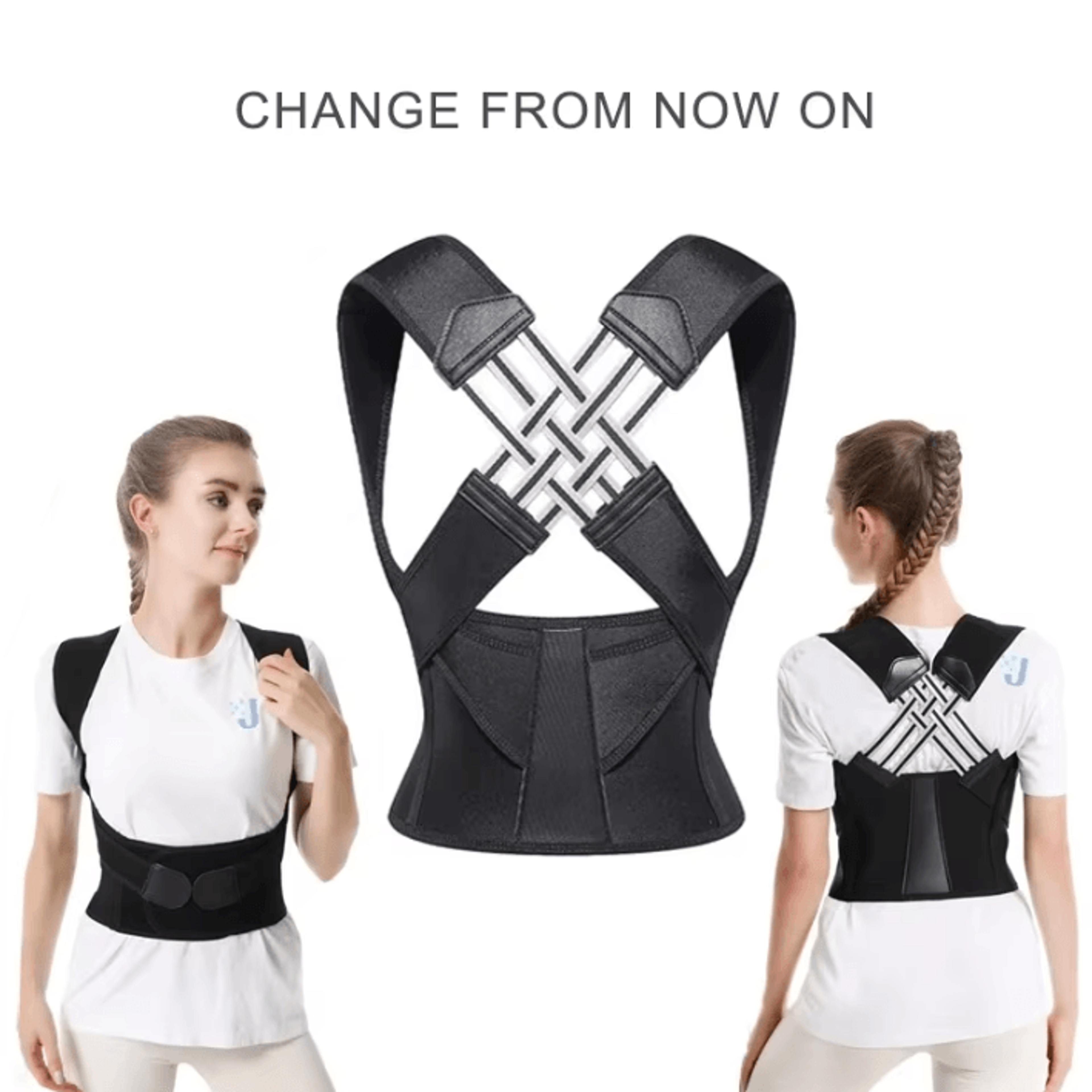 Breathable Posture Corrector Brace For Women Students  Kids With Adjustable Back And Shoulder Suppo 0