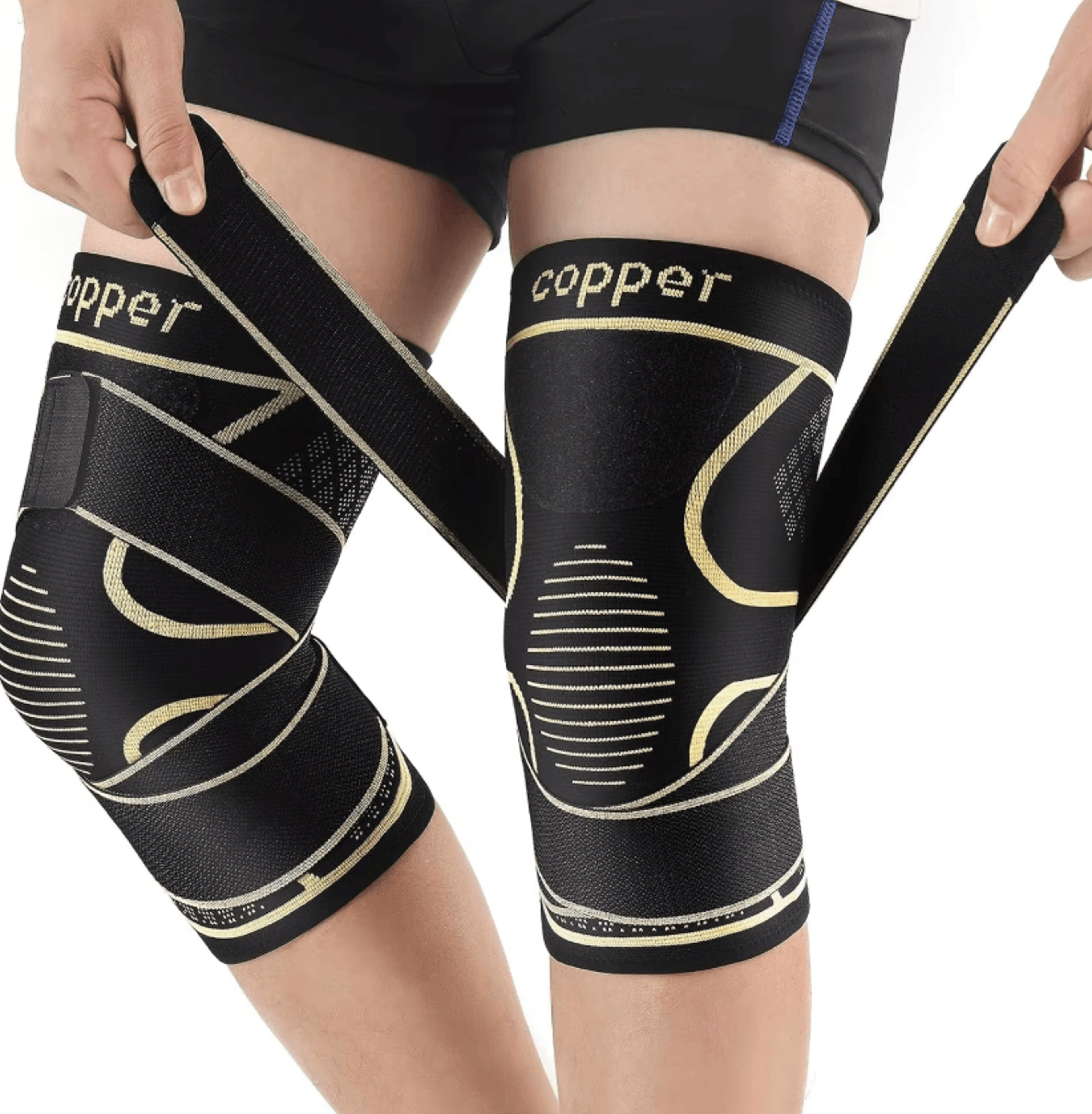 Adjustable Copper Knee Brace With Compression Strap For Men  Women Knee Support And Stability 0