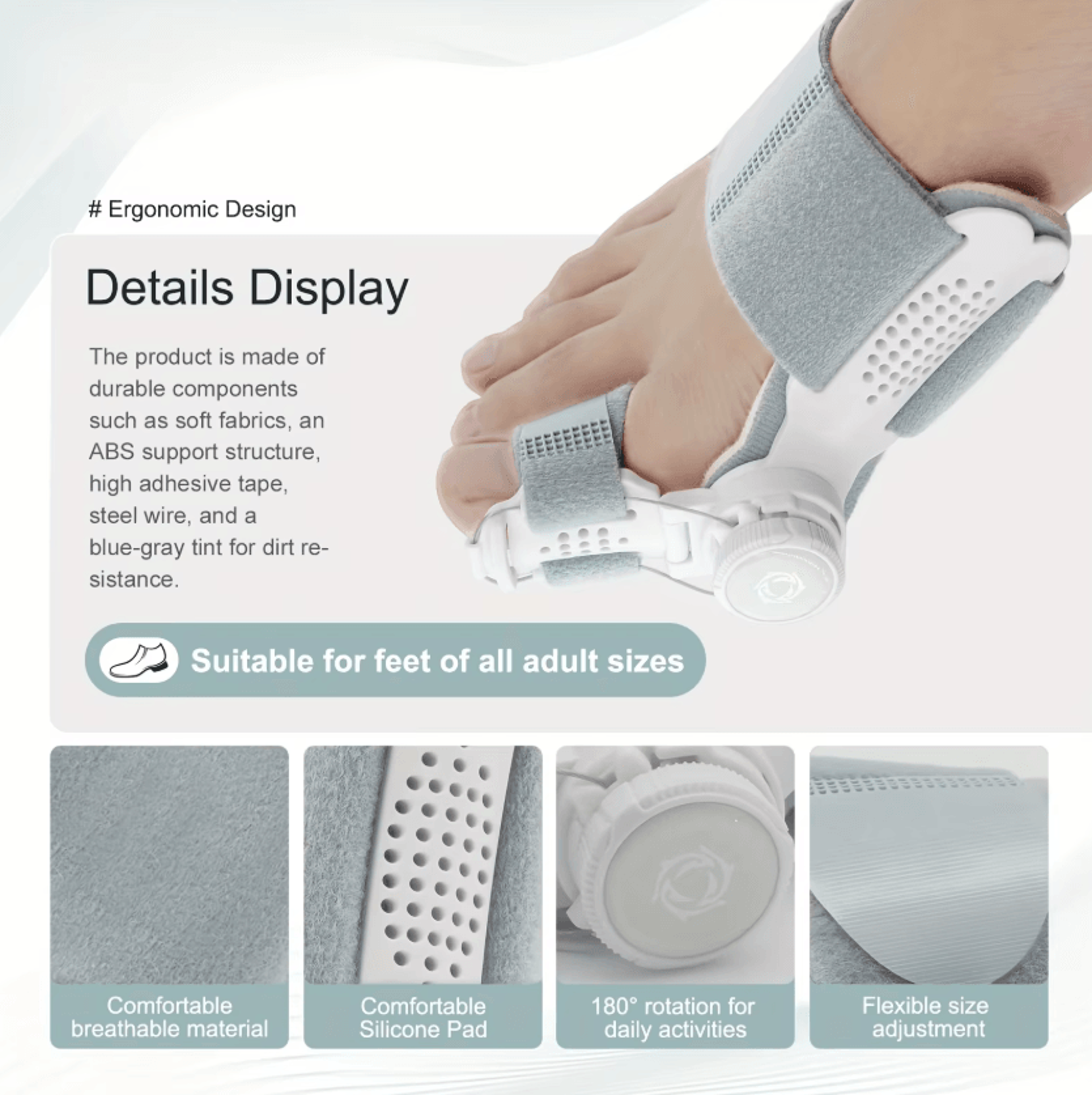 Adjustable Toe Corrector For Overlapping Toes With Comfortable Alignment And Toe Separator Support 4