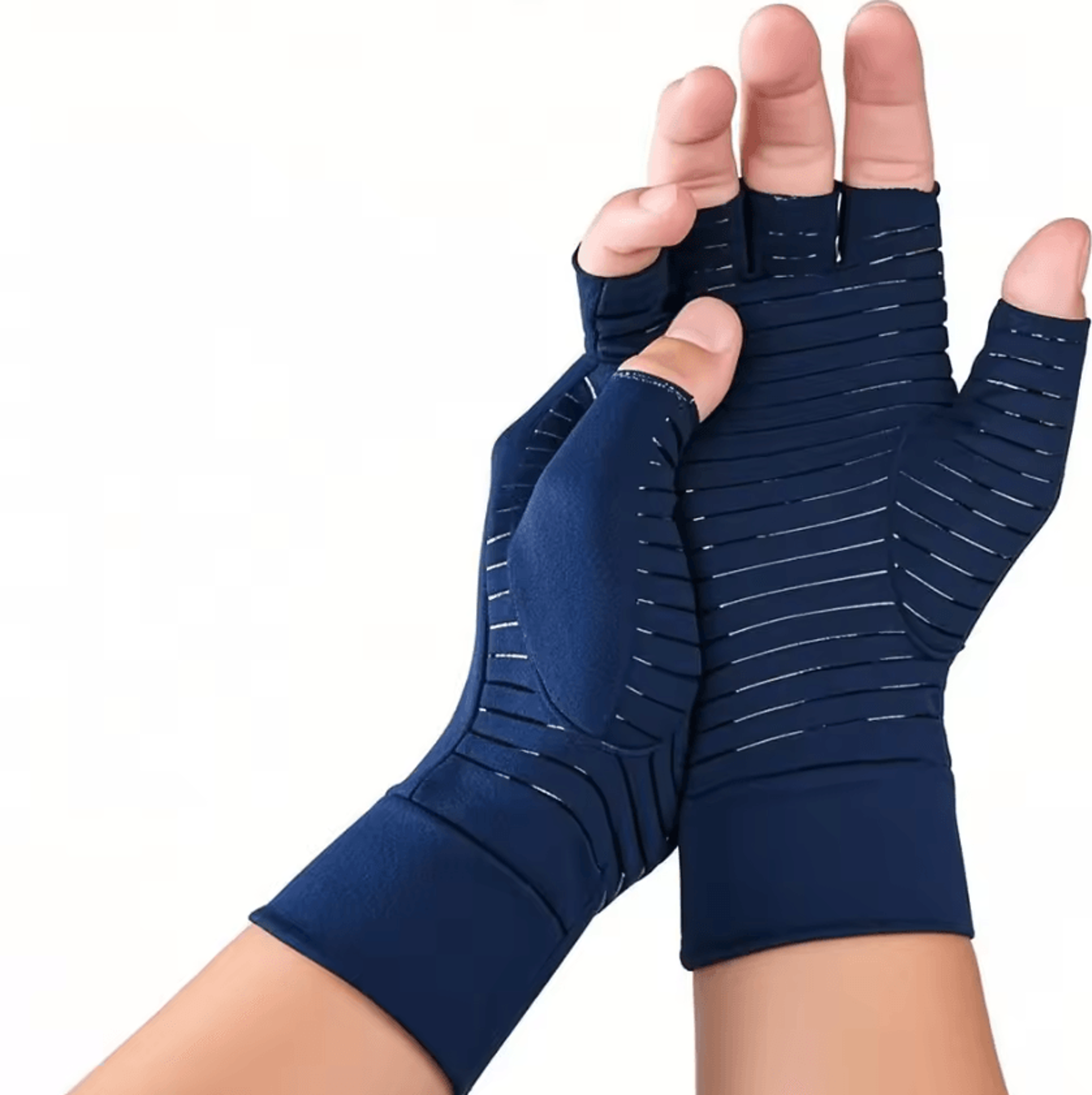 Copper Compression Gloves For Arthritis Open Finger Hand Support Gloves For Men  Women 5