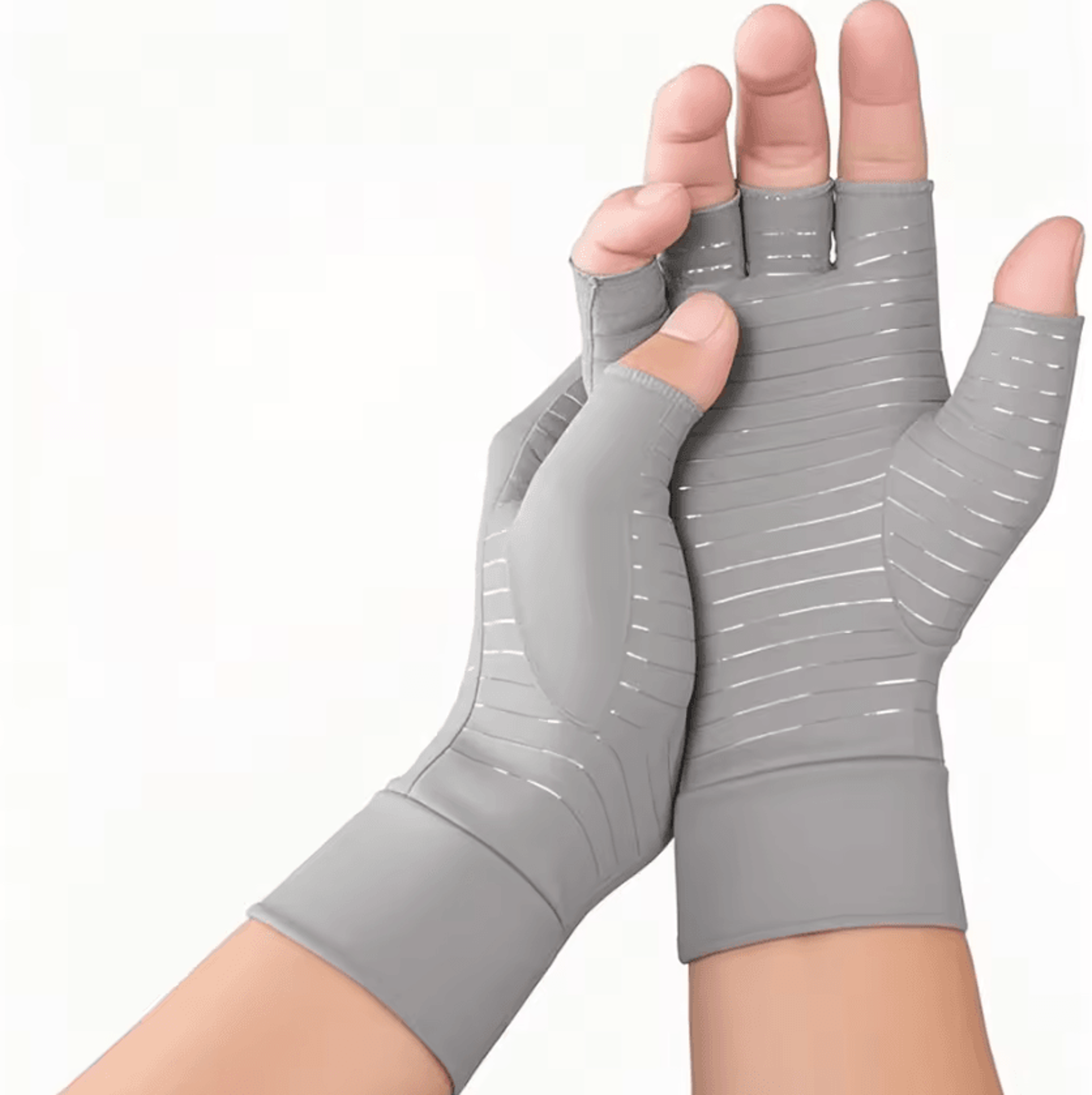 Copper Compression Gloves For Arthritis Open Finger Hand Support Gloves For Men  Women 6