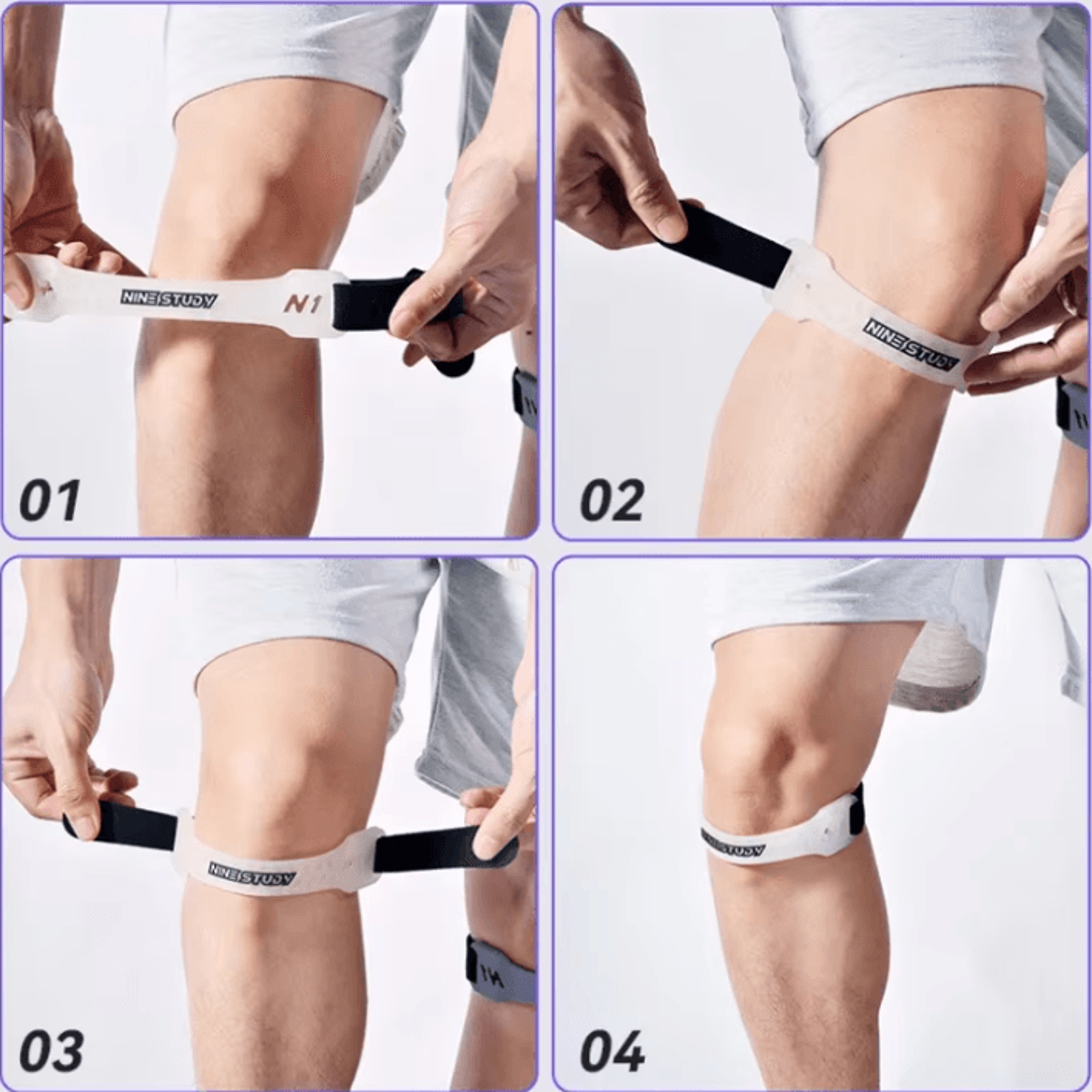 Adjustable Patellar Knee Strap Silicone Tendon Support Brace For Running Sports  Everyday Knee Supp 3