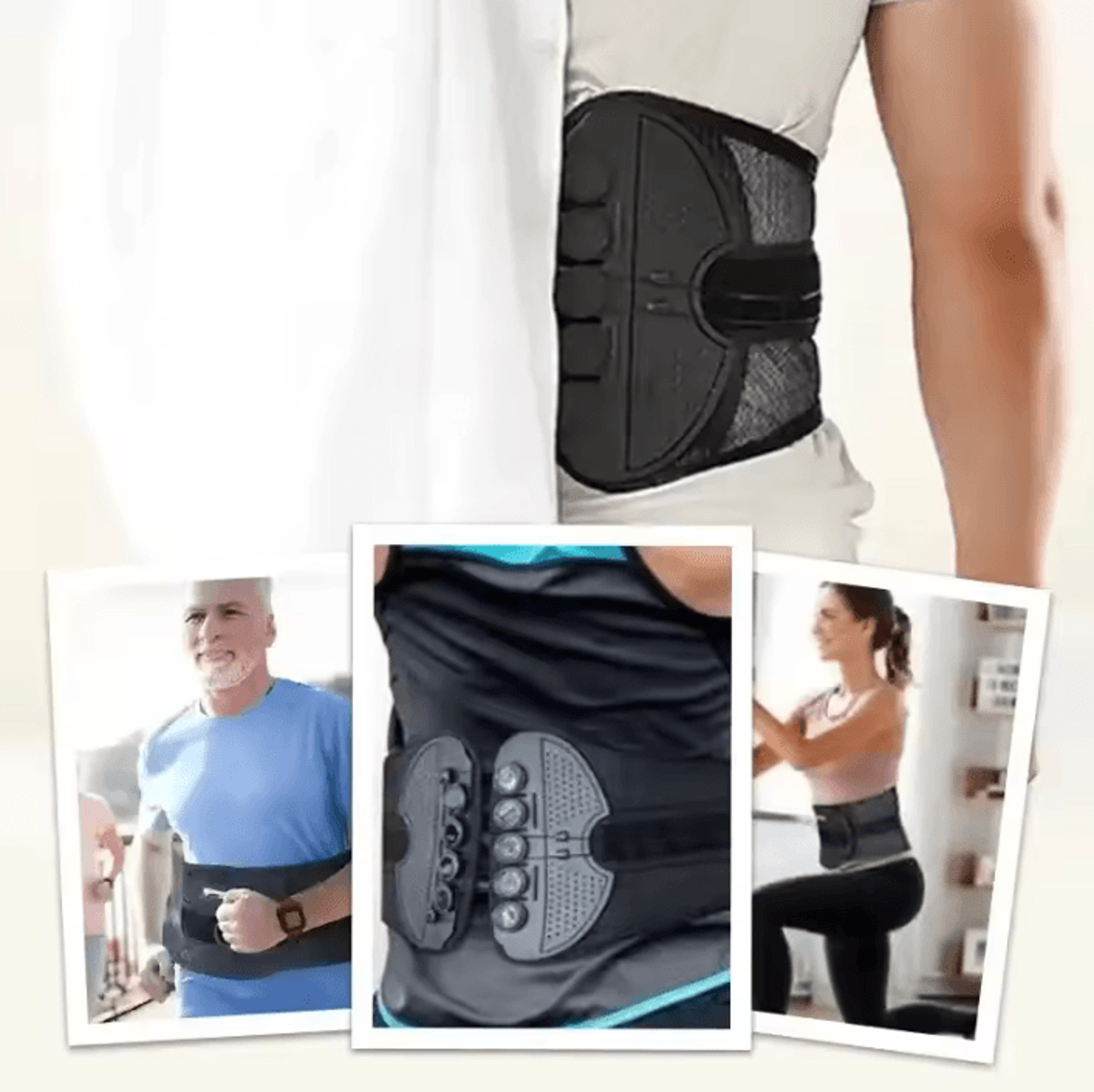 Adjustable Lumbar Support Belt With Double Pull Pulley System For Lower Back  Waist Support 2