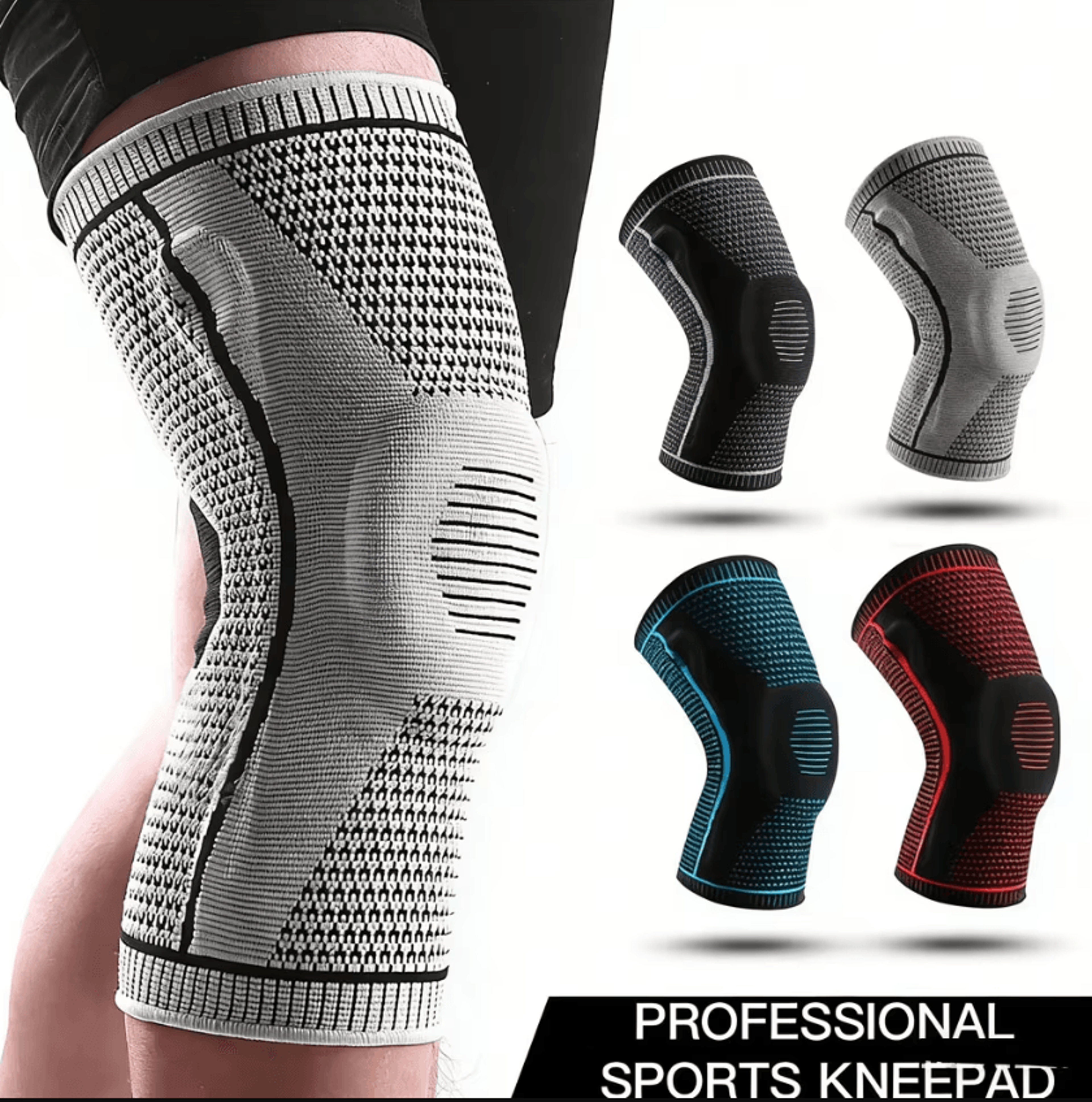 Adjustable Silicone Patella Knee Strap Compression Knee Brace For Running Sports  Everyday Support 0