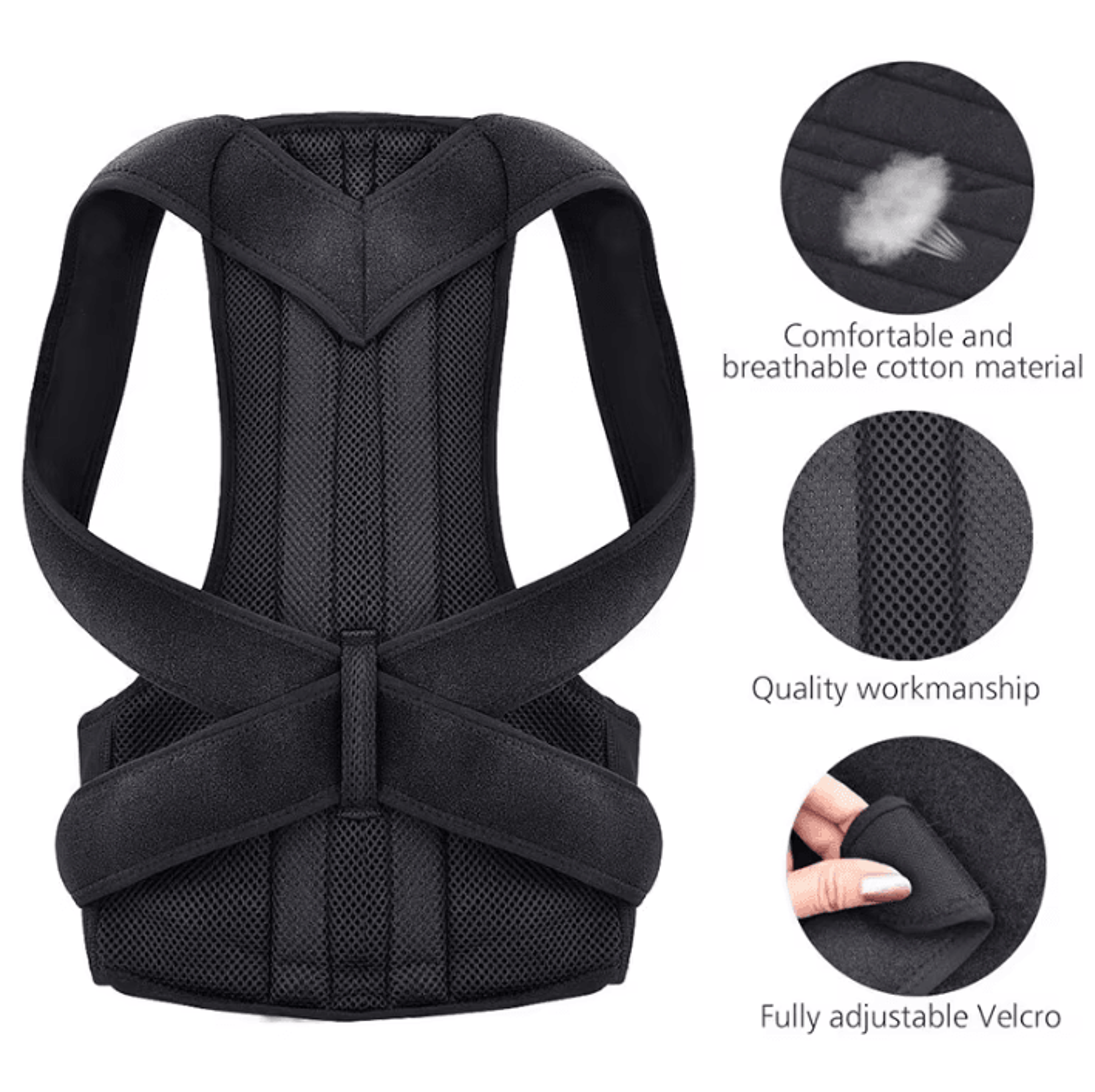 Adjustable Back Brace And Posture Corrector For Men  Women With Shoulder And Lumbar Support 2