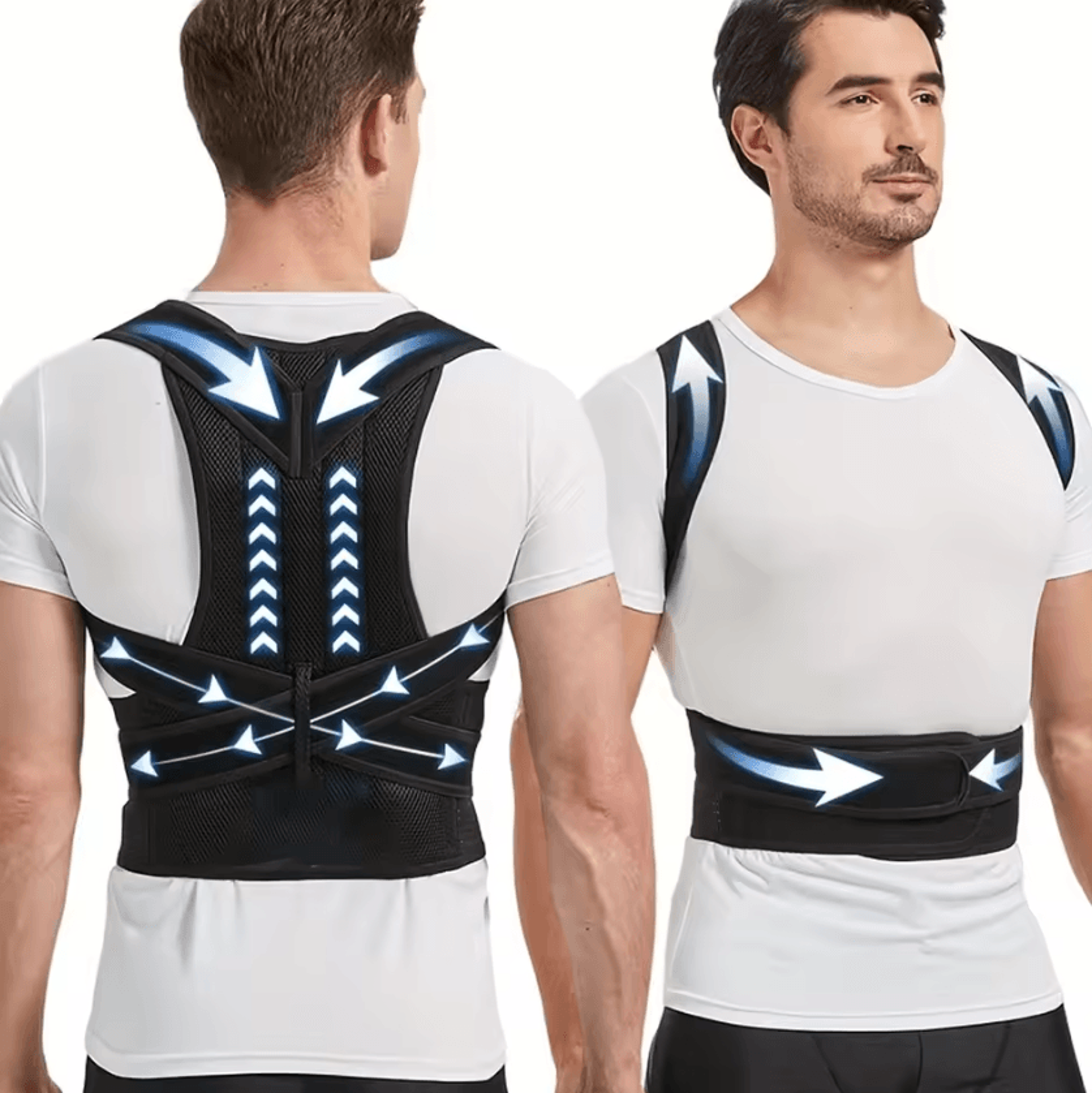 Adjustable Back Brace And Posture Corrector For Men  Women With Shoulder And Lumbar Support 5