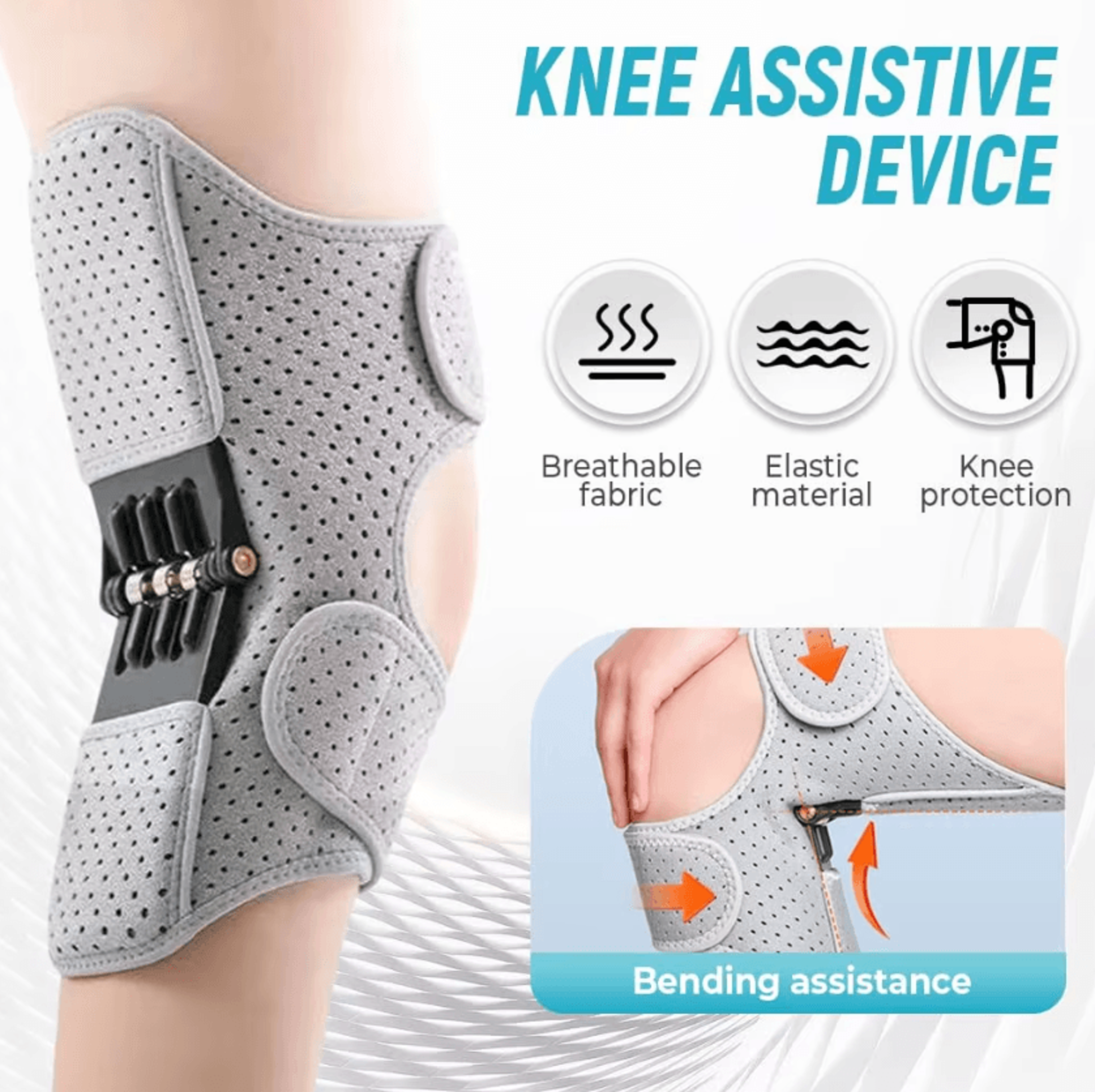 Ergonomic Knee Stabilizer Brace With Spring Support Adjustable Knee Joint Support Pad 2