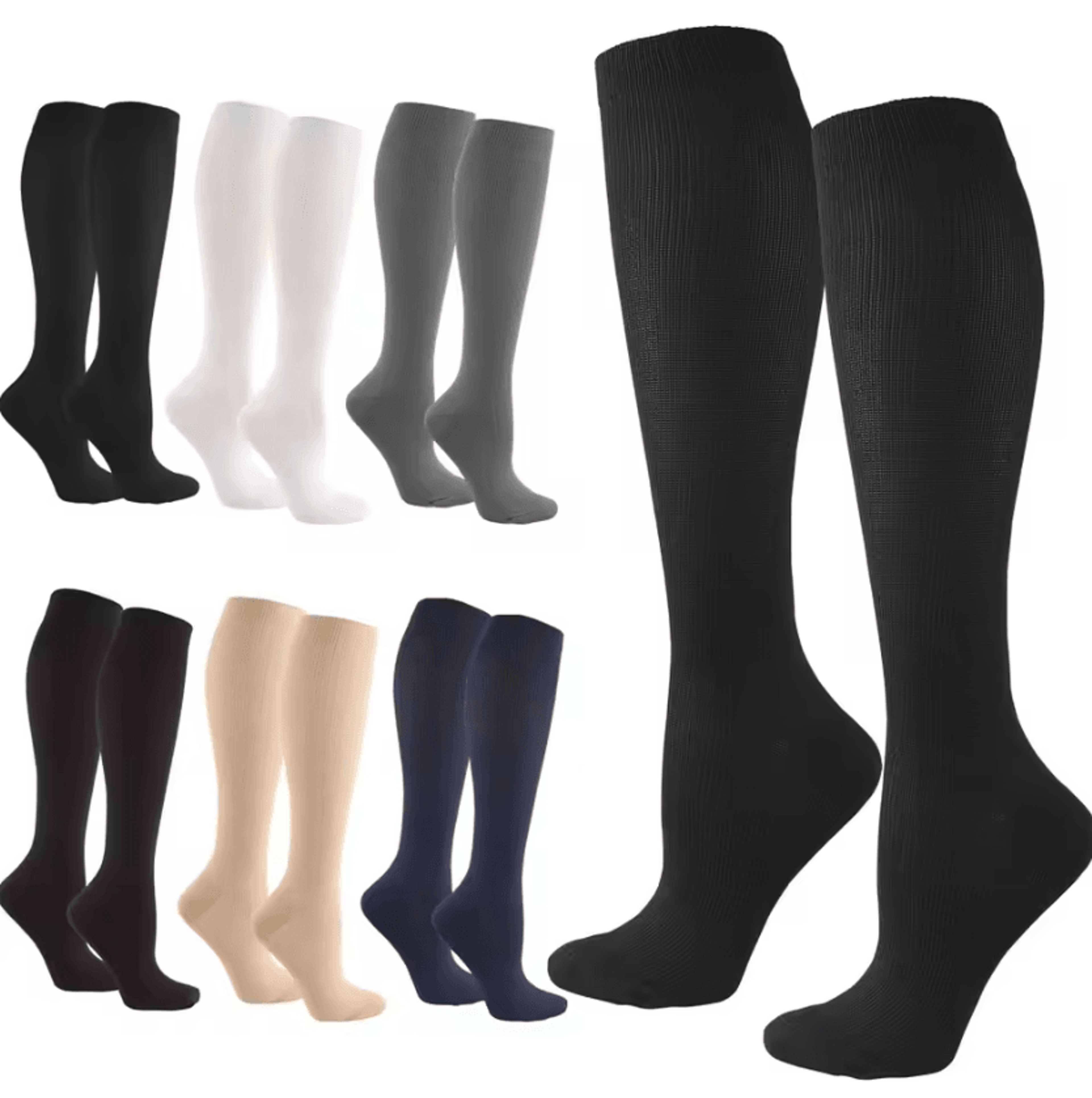 Graduated Compression Socks For Men  Women  Varicose Vein Support Running Travel  Everyday Comfort 0