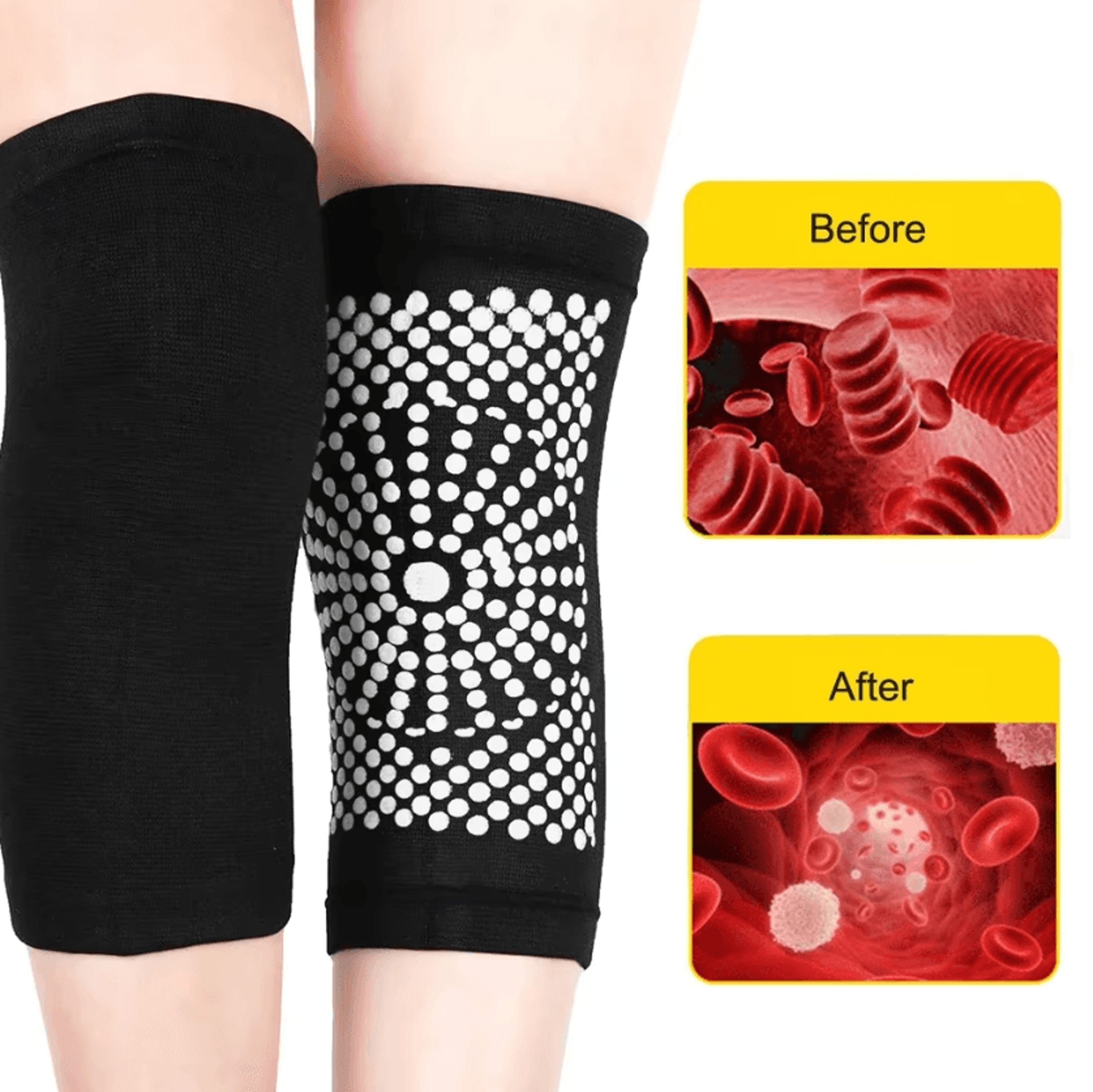 SelfHeating Tourmaline Knee Braces Far Infrared Compression Knee Sleeves For Warmth  Everyday Suppo 2