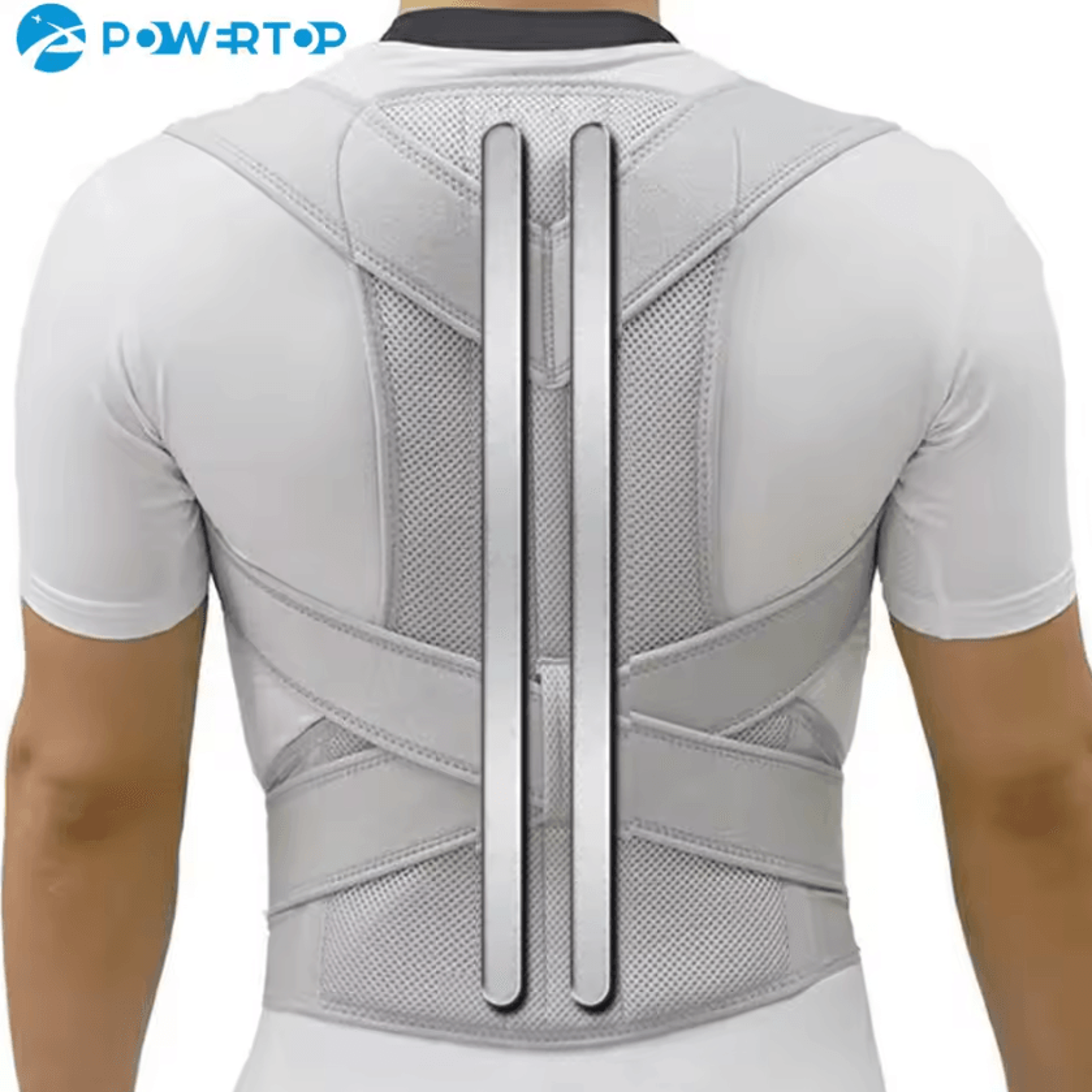 Posture Corrector Back Brace With Alloy Support Bars  Adjustable Scoliosis Support Brace For Spine  0