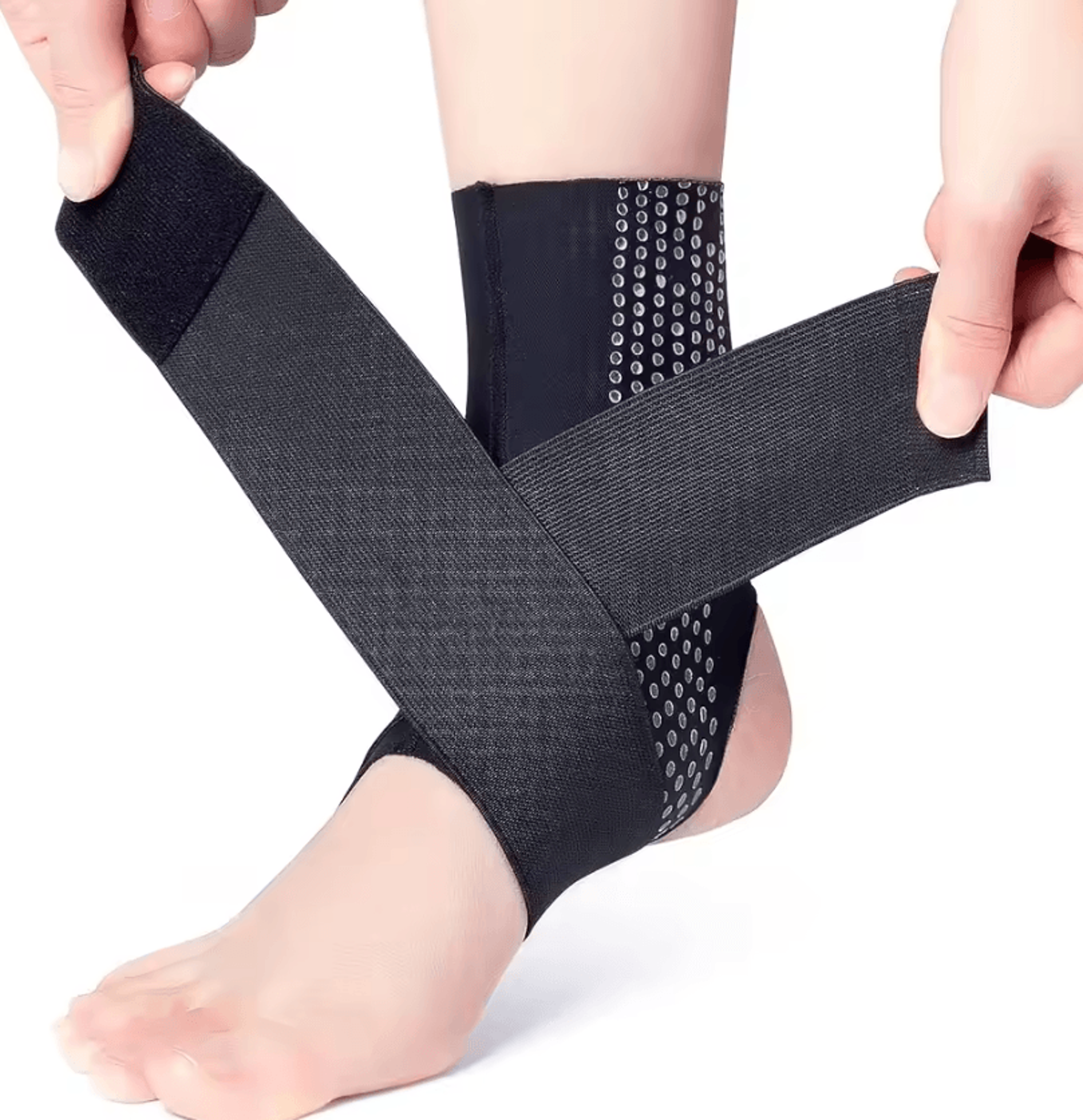 Adjustable Ankle Brace  Breathable Compression Ankle Support For Men  Women With Secure Wrap Design 4