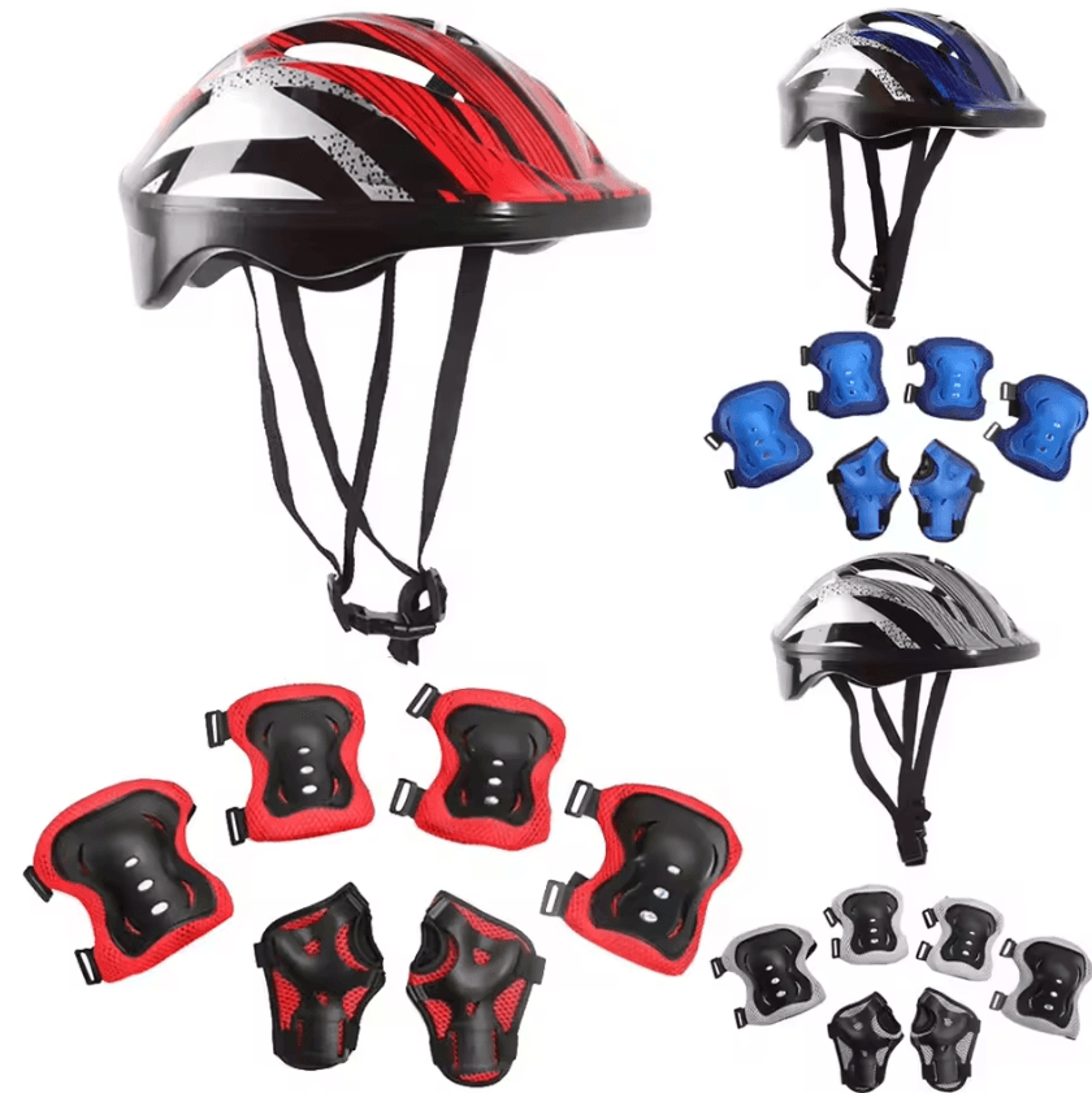 Kids Protective Gear Set  Adjustable Skating Helmet And Pads For Bike Skateboard Scooter  Cycling 2