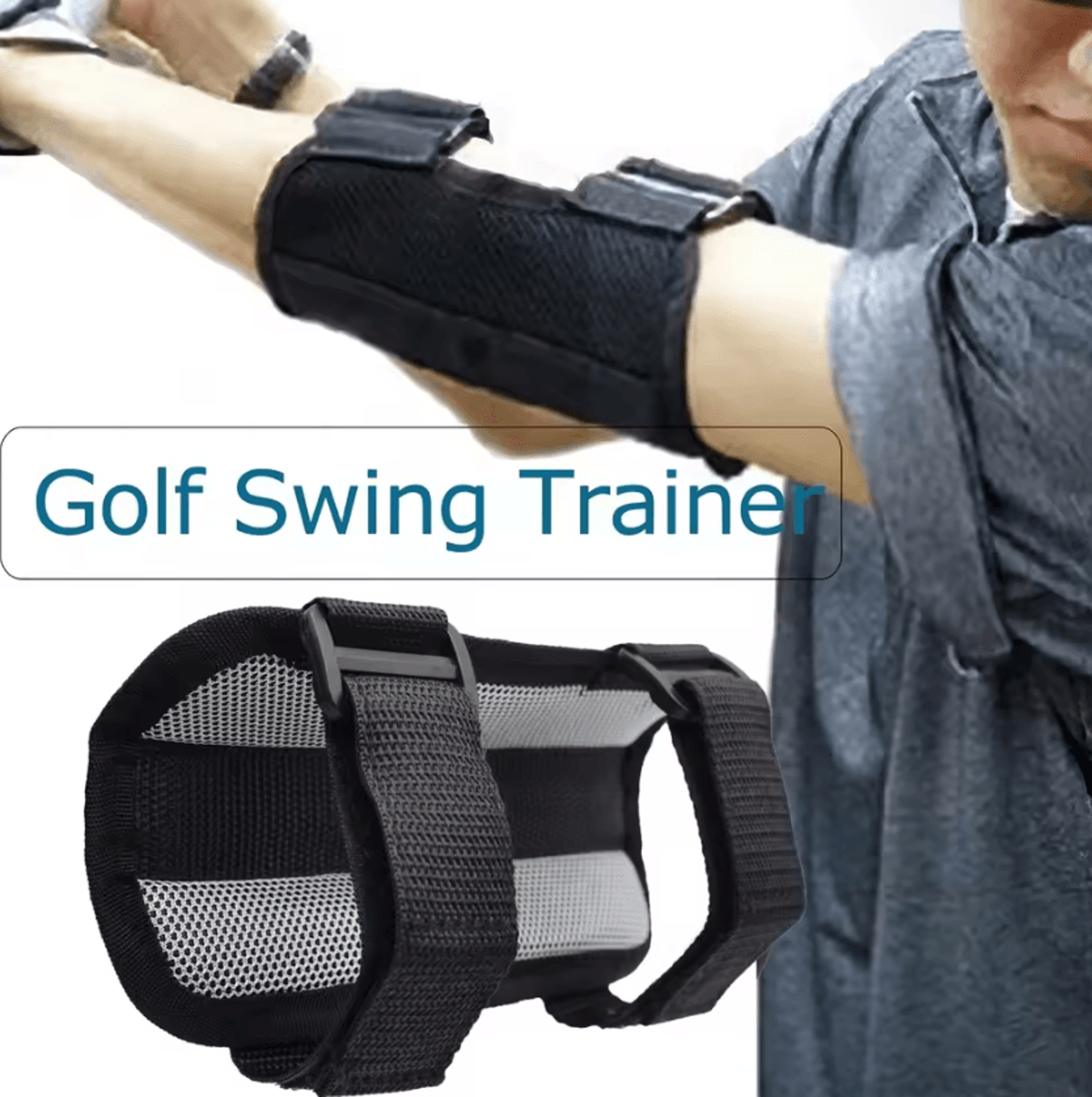 Golf Swing Trainer Elbow Brace Straight Arm Training Aid For Better Swing Mechanics 0