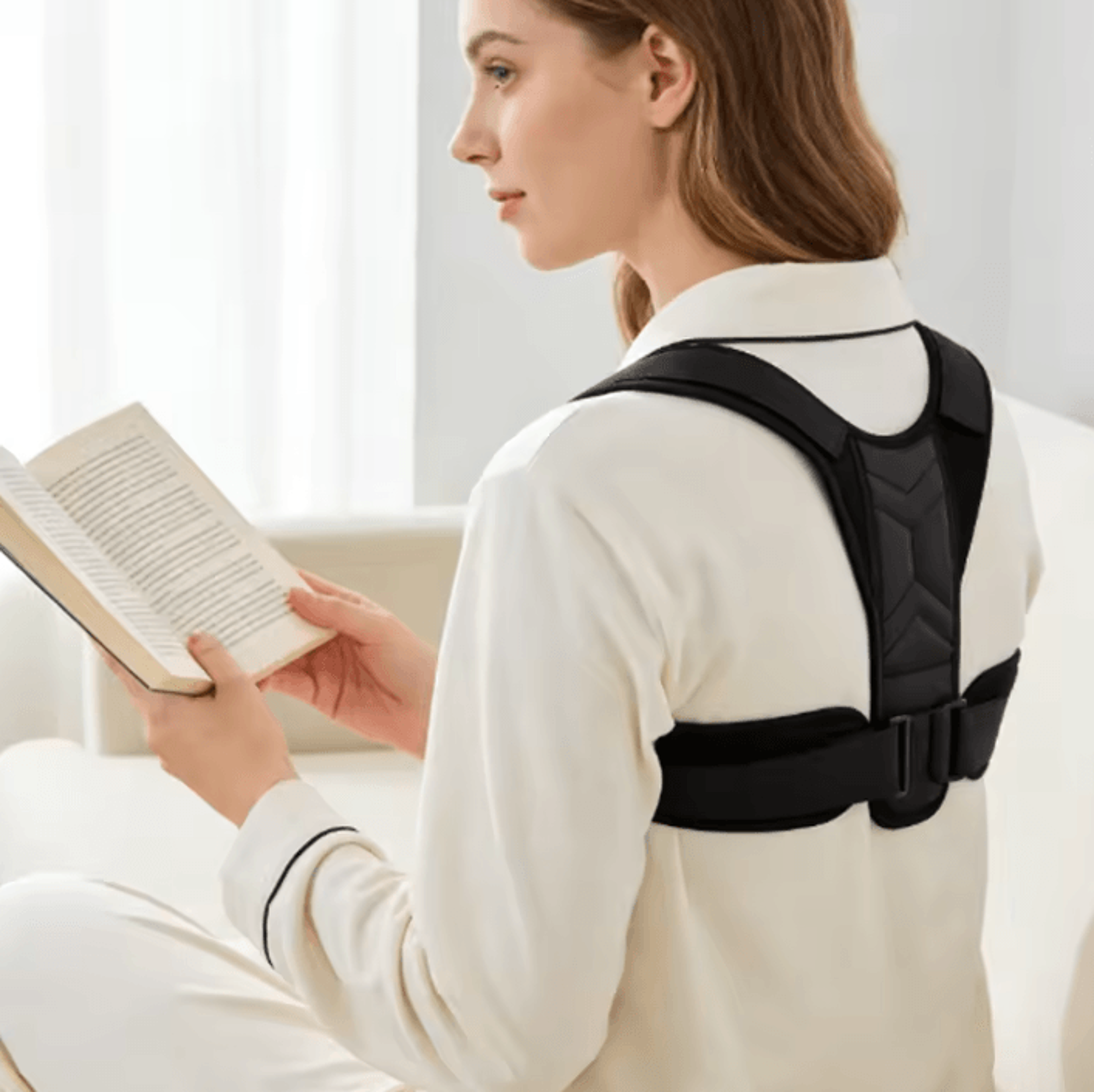 Adjustable Back Posture Corrector Neck And Shoulder Support Brace For Men And Women 1