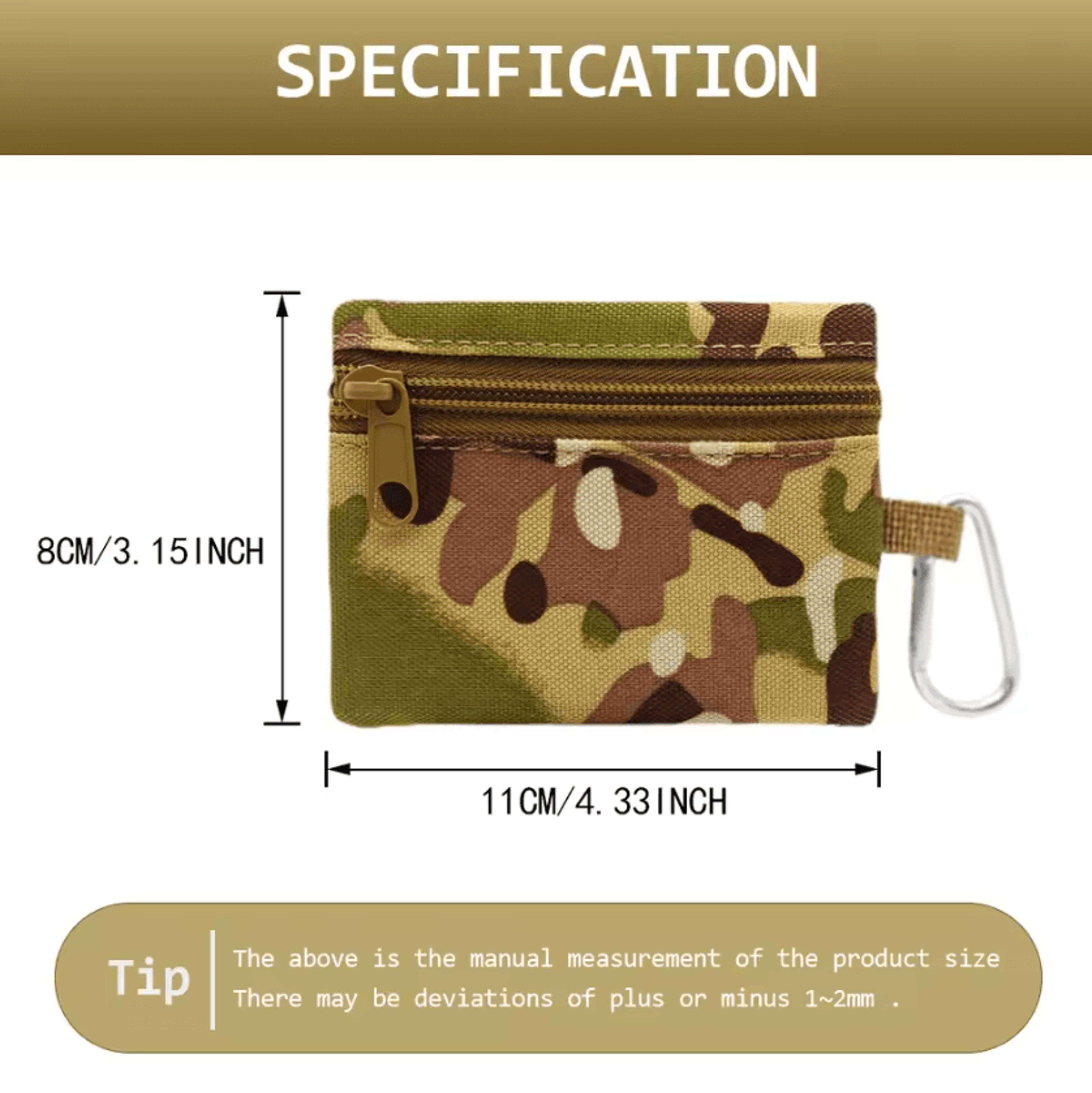 Mini Tactical Wallet EDC MOLLE Pouch With Zipper For Cards Keys And Everyday Essentials 1