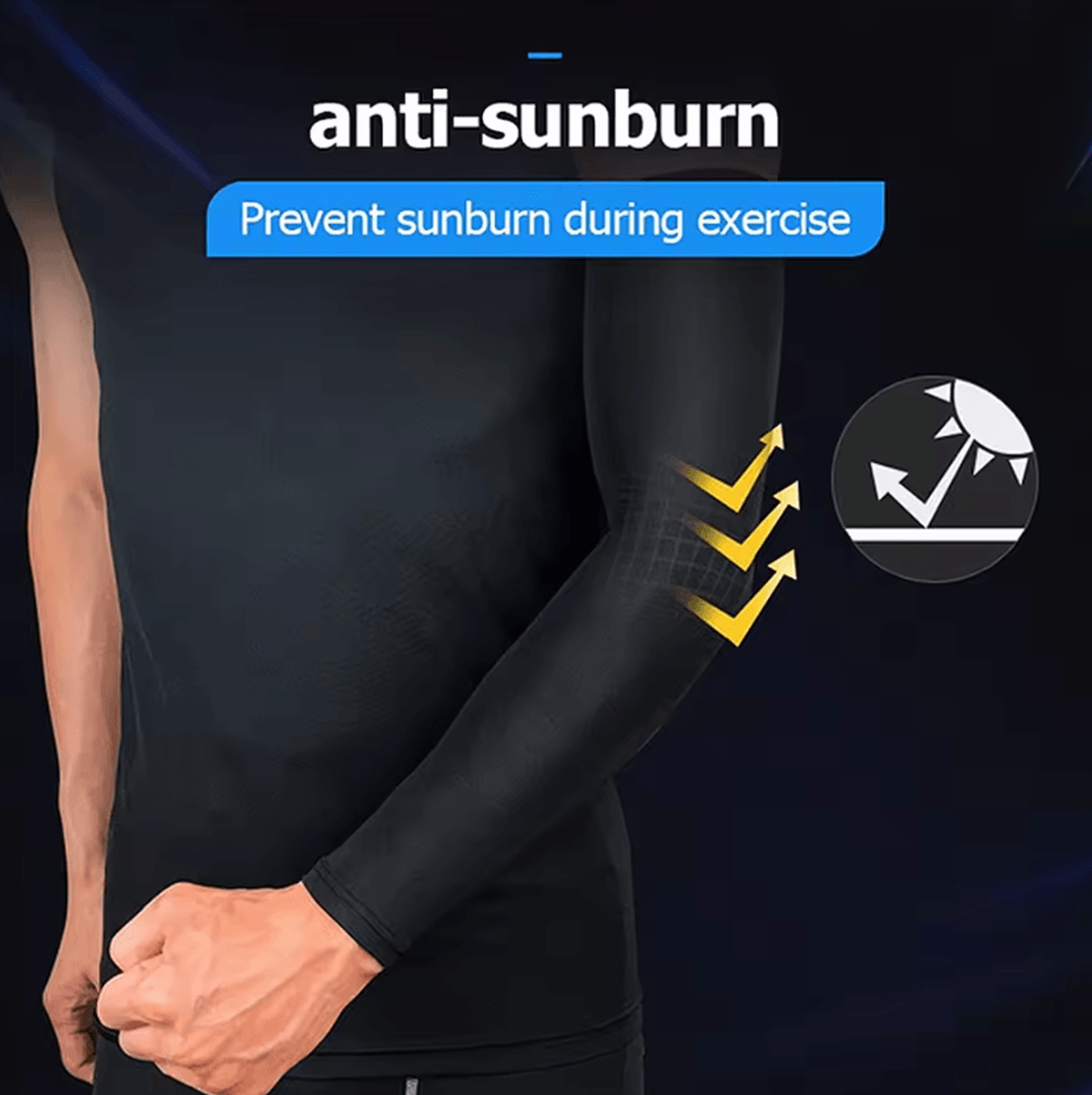 Cooling Compression Arm Sleeve With UV Sun Protection For Basketball Running And Cycling 2