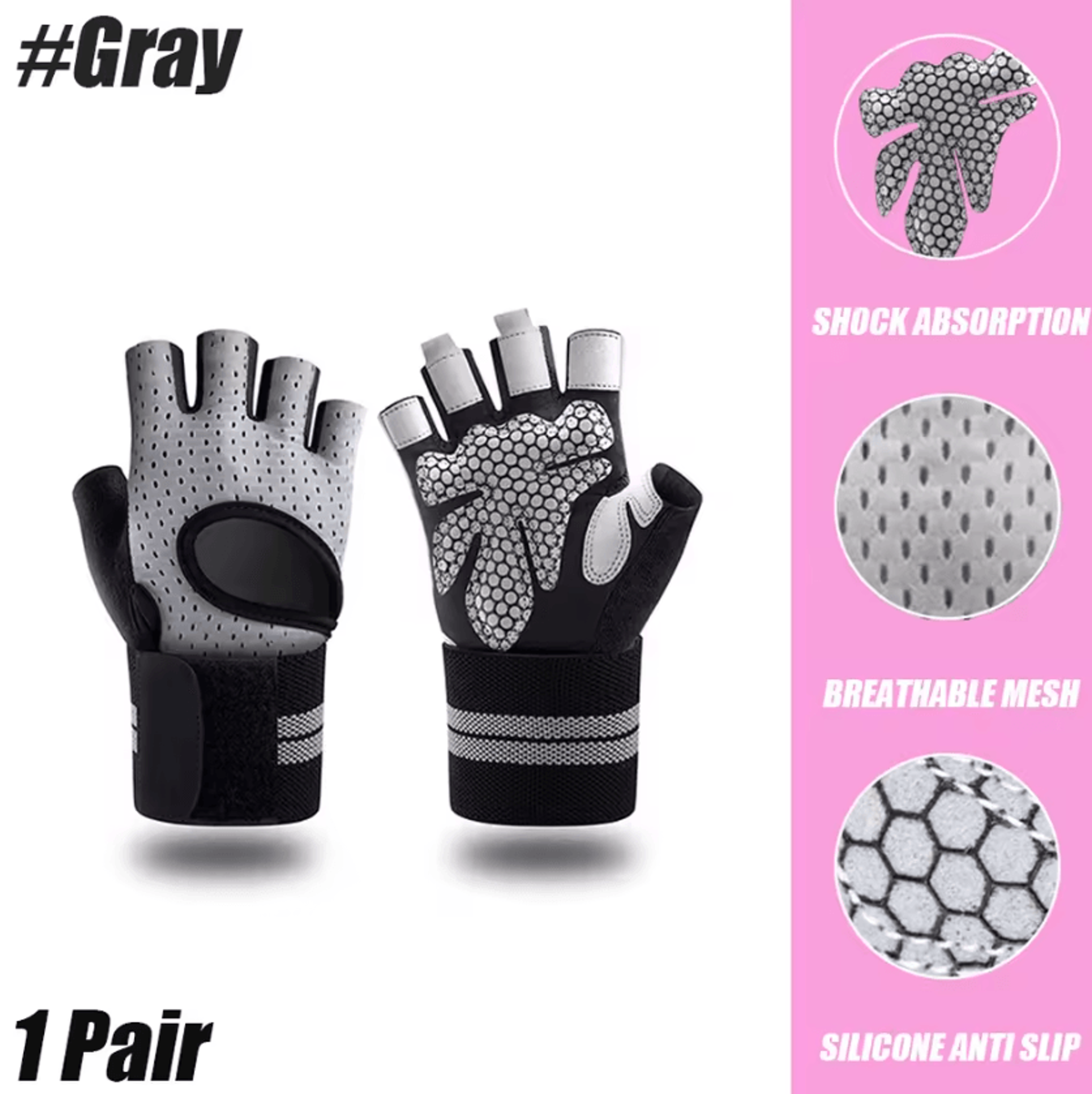 Weightlifting Gloves With Wrist Support For Gym CrossFit And Strength Training 4