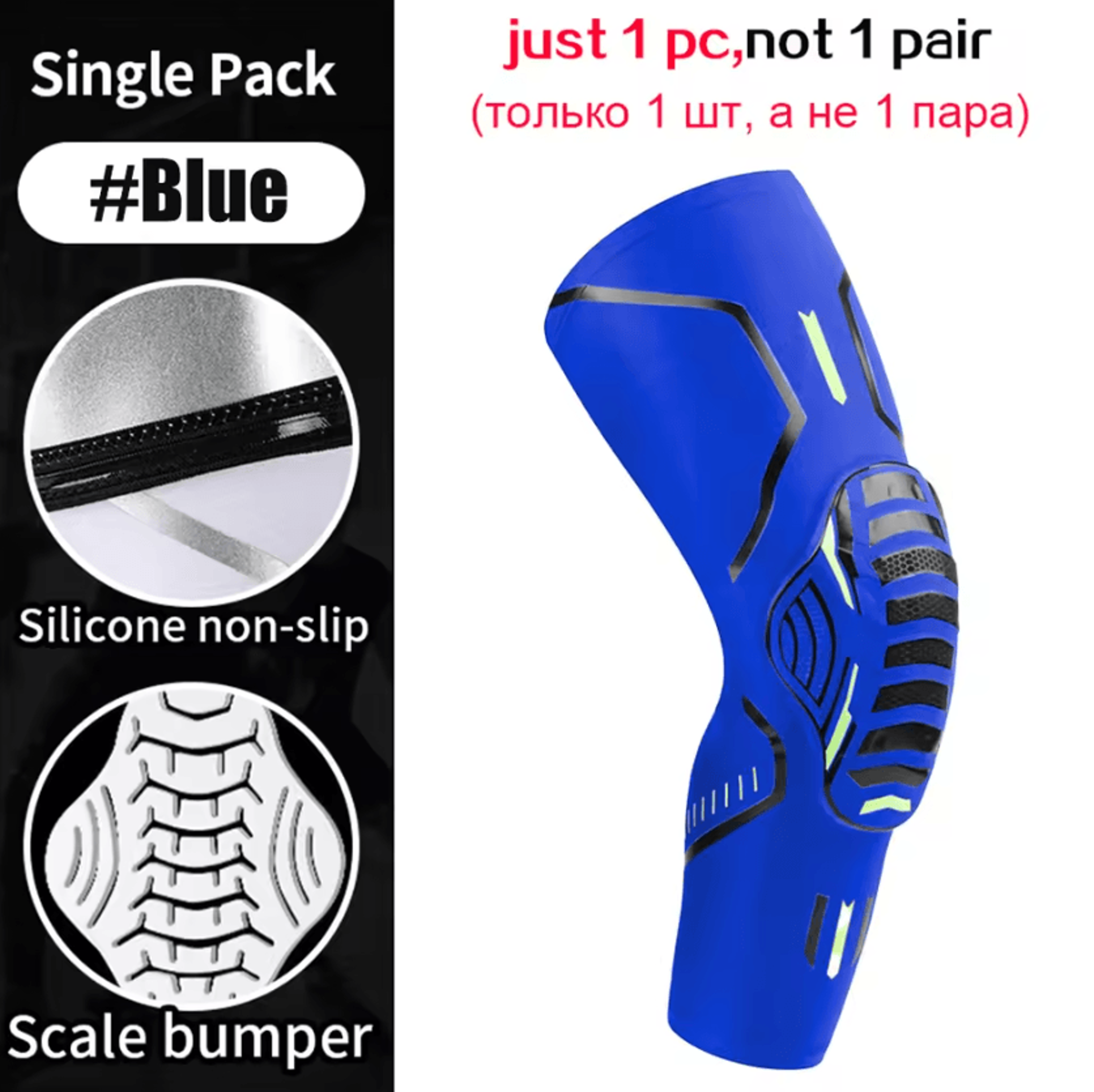 Compression Knee Sleeve With Shock Absorbing Support For Running Sports And Joint Stability 9